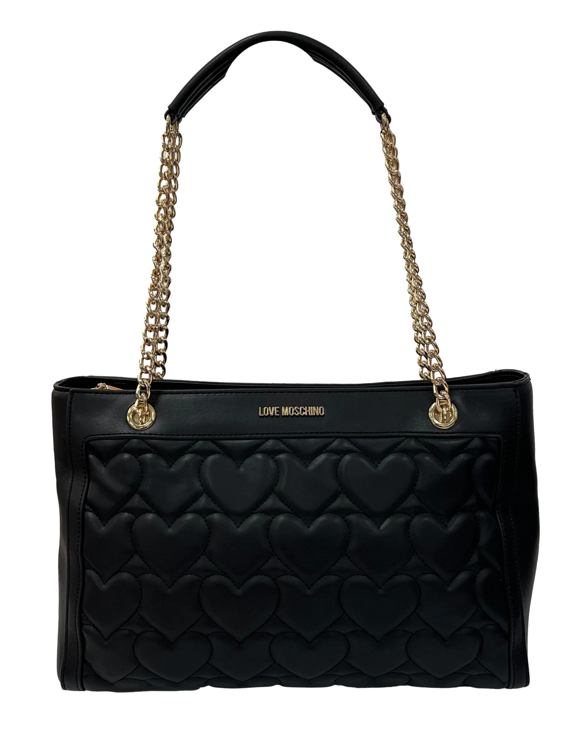 Black Heart Quilted Shoulder Bag CSN