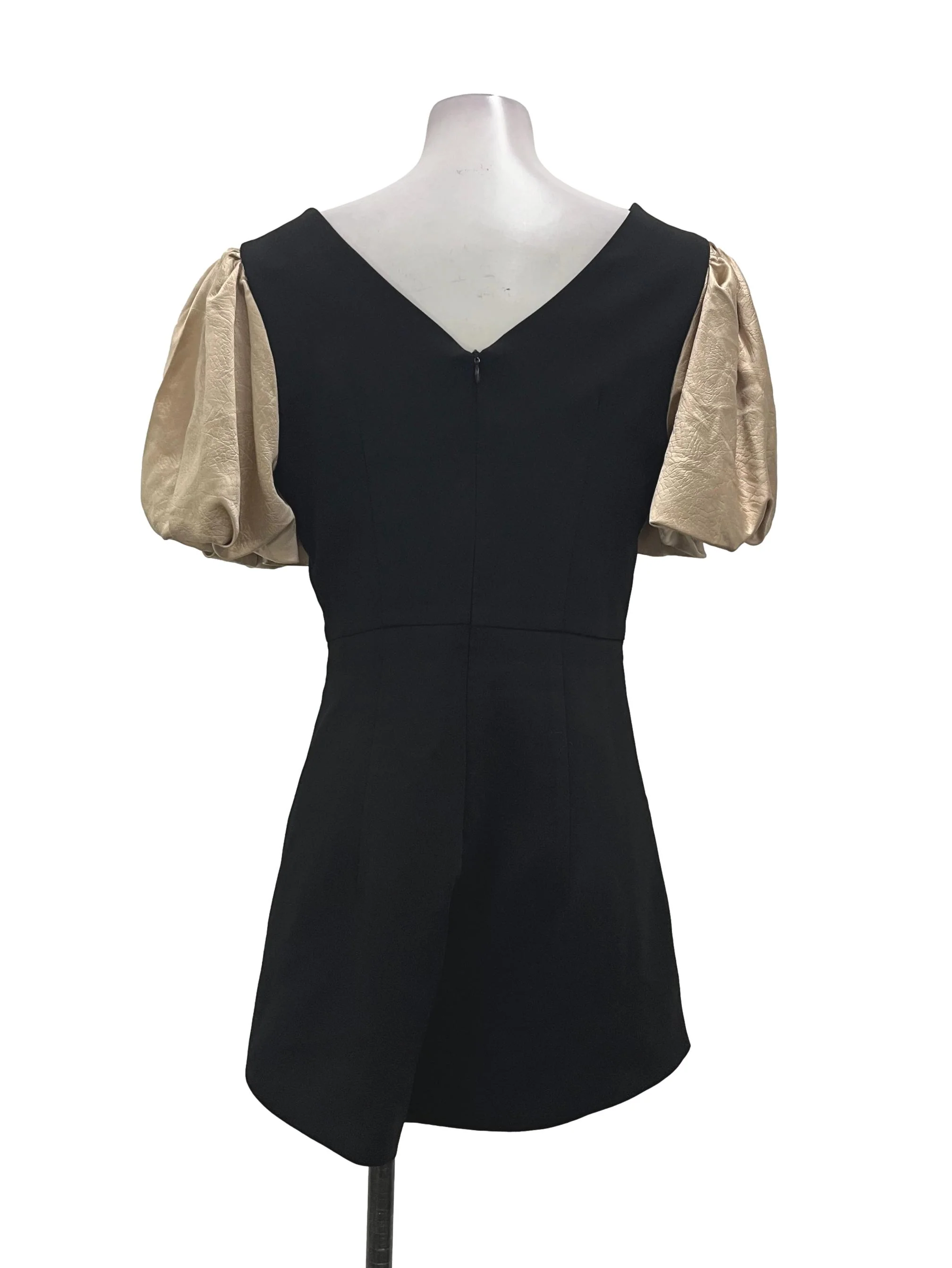 Black Puff Sleeve Romper - Image 2