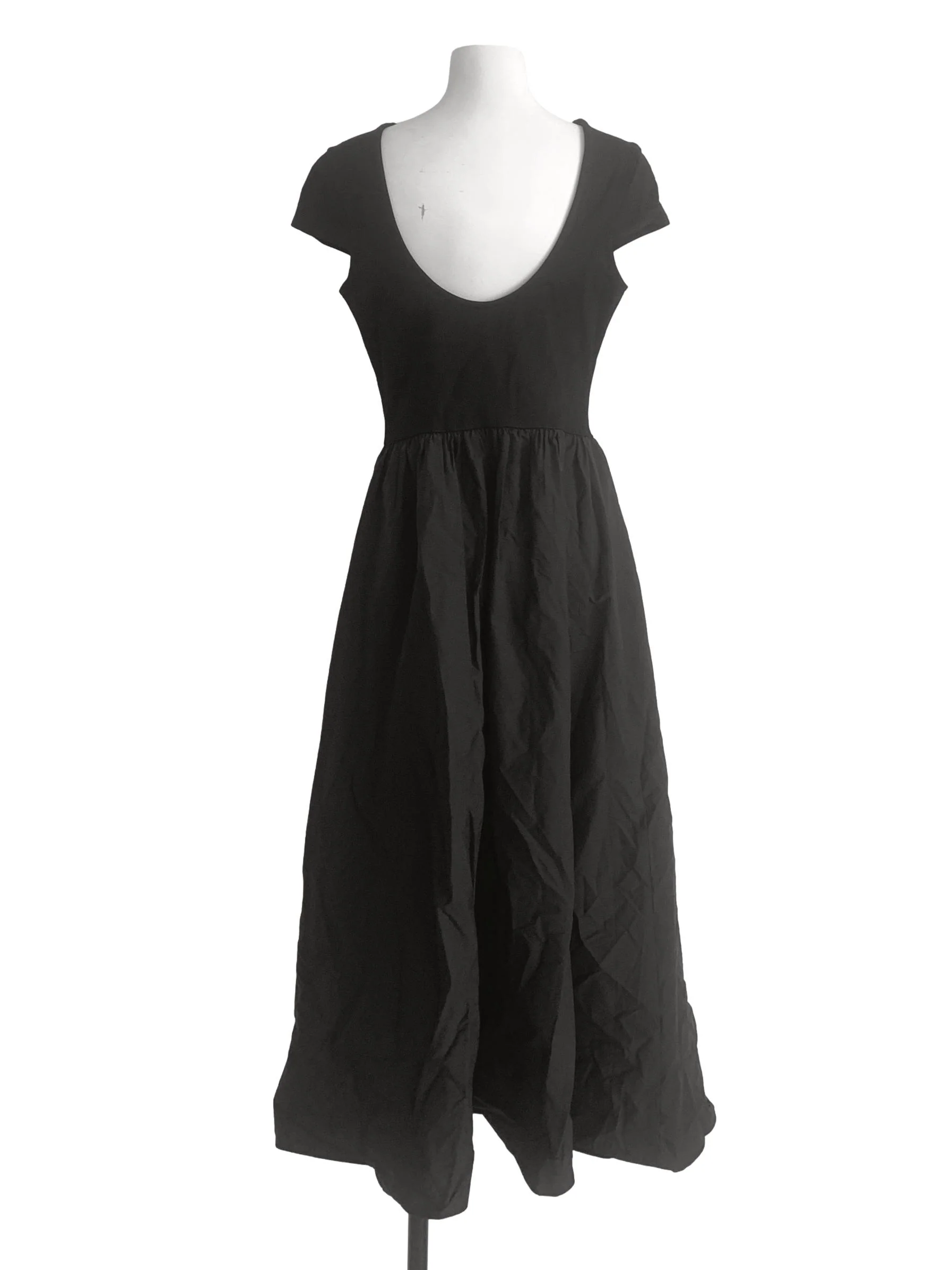 Black Round Neck Dress - Image 2