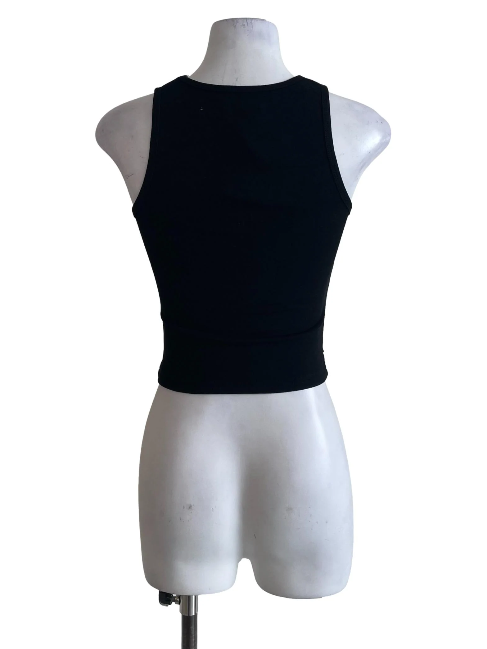 Black Round Neck Tank Top - Image 2