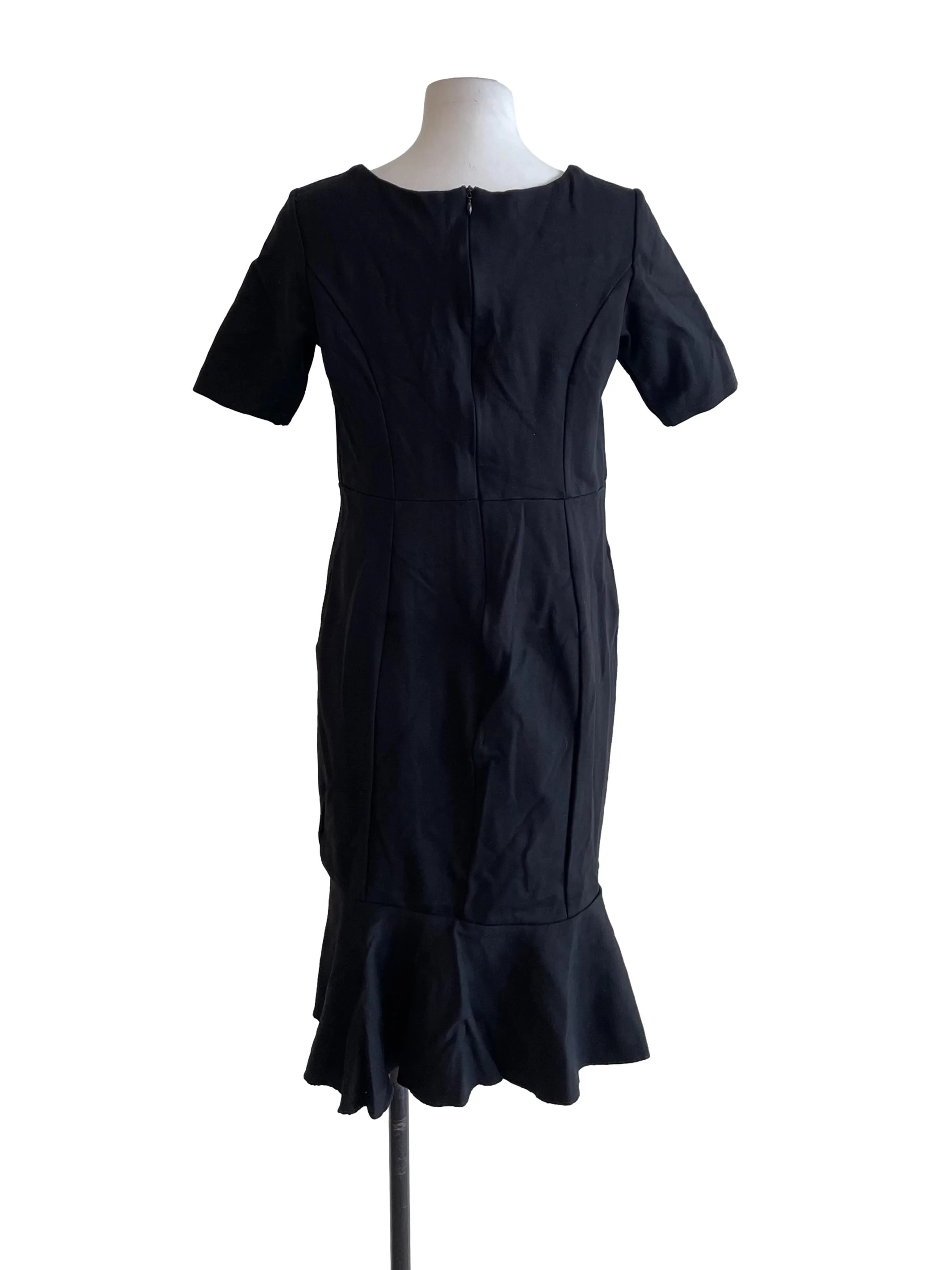 Black Ruffled Bias Dress - Image 2