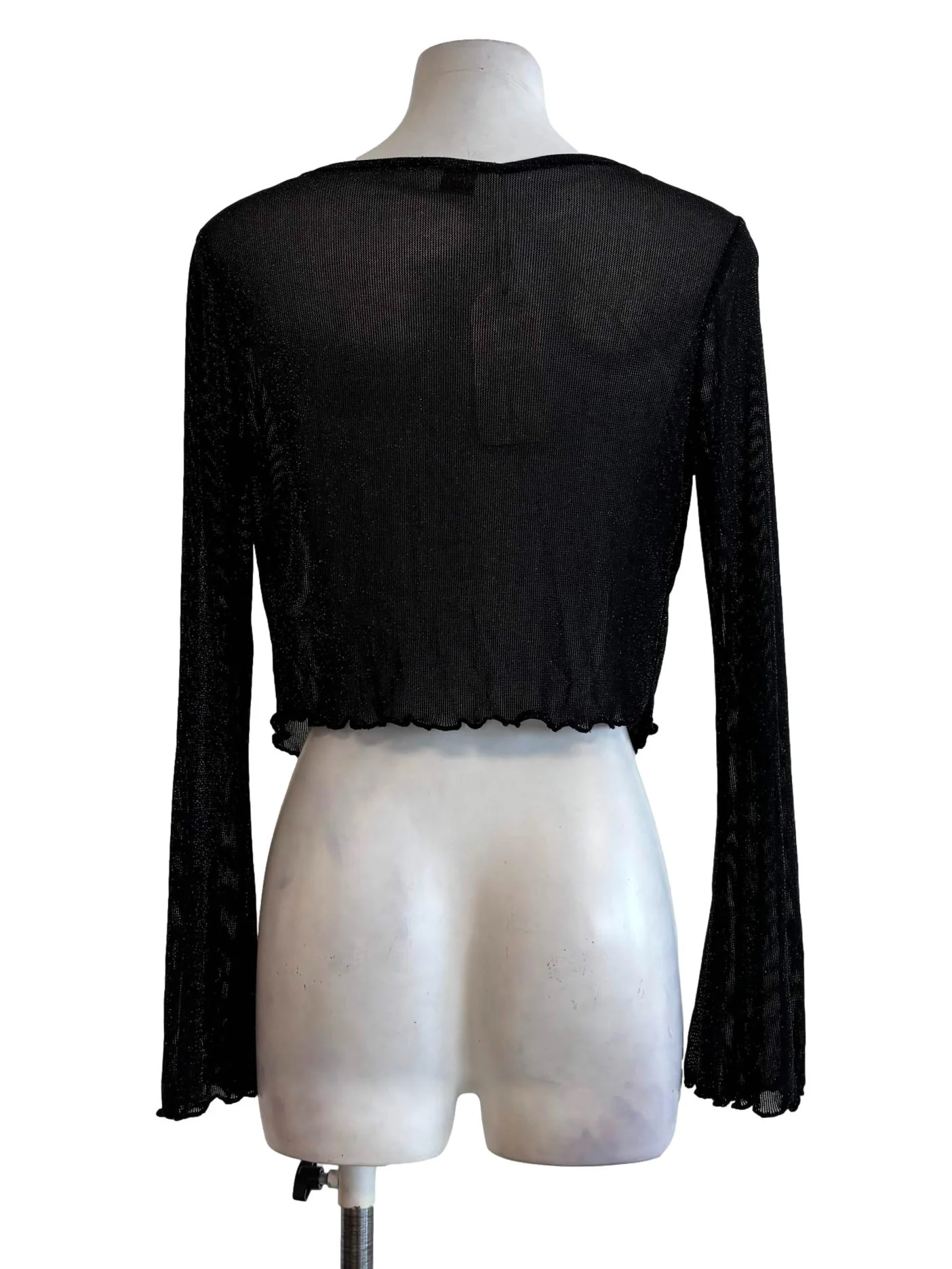 Black Sheer Sparkly Cardigan - Image 2