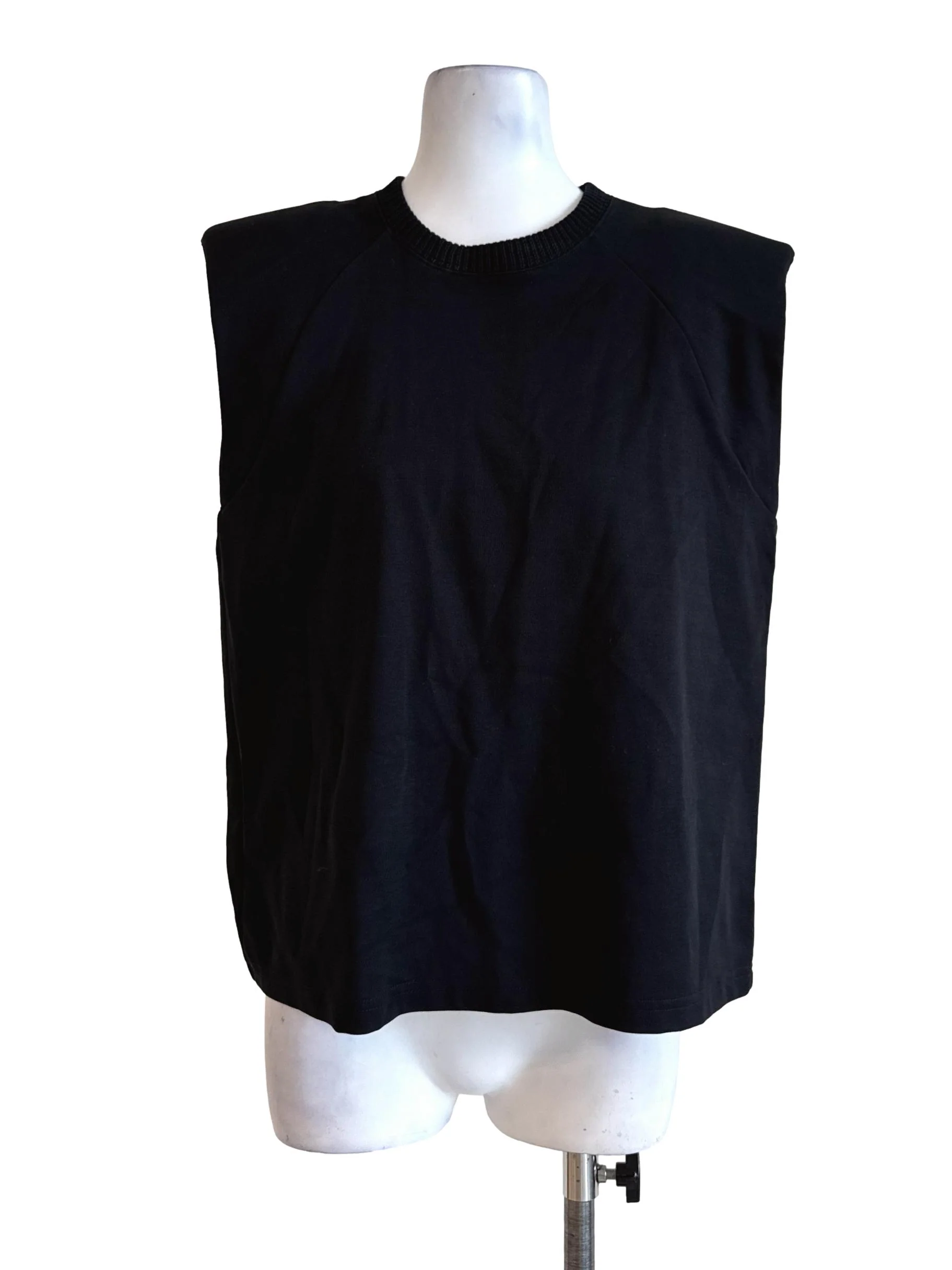 Black Shoulder Padded Top TCL