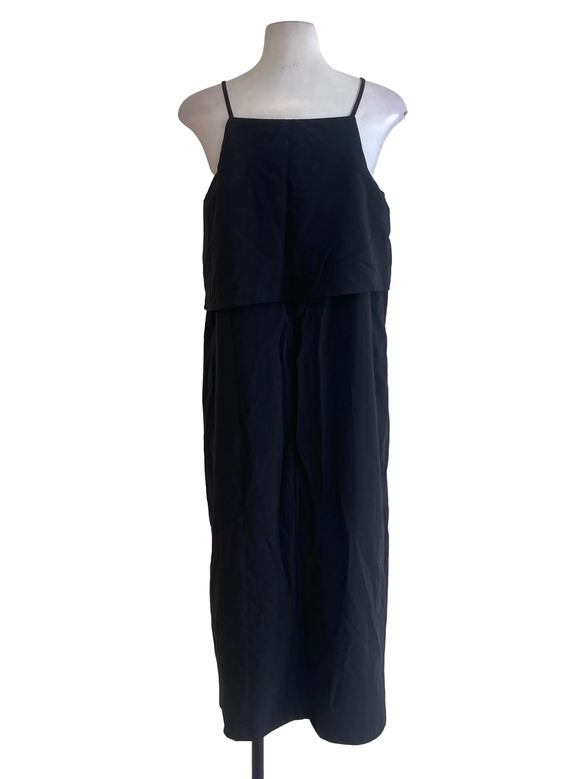 Black Sleeveless Button Down Shirt Dress - Image 2