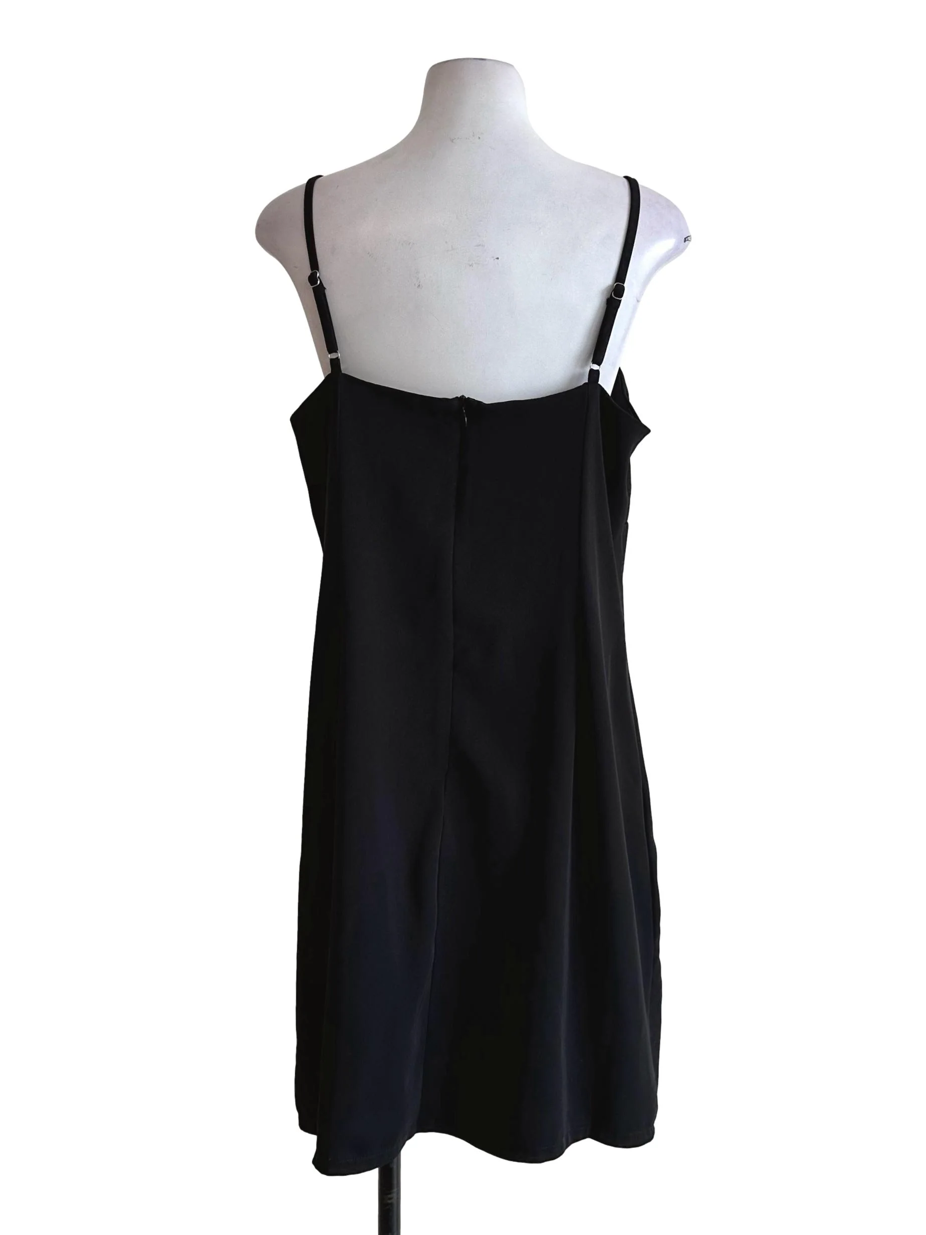 Black Sleeveless Mini Dress - Image 2