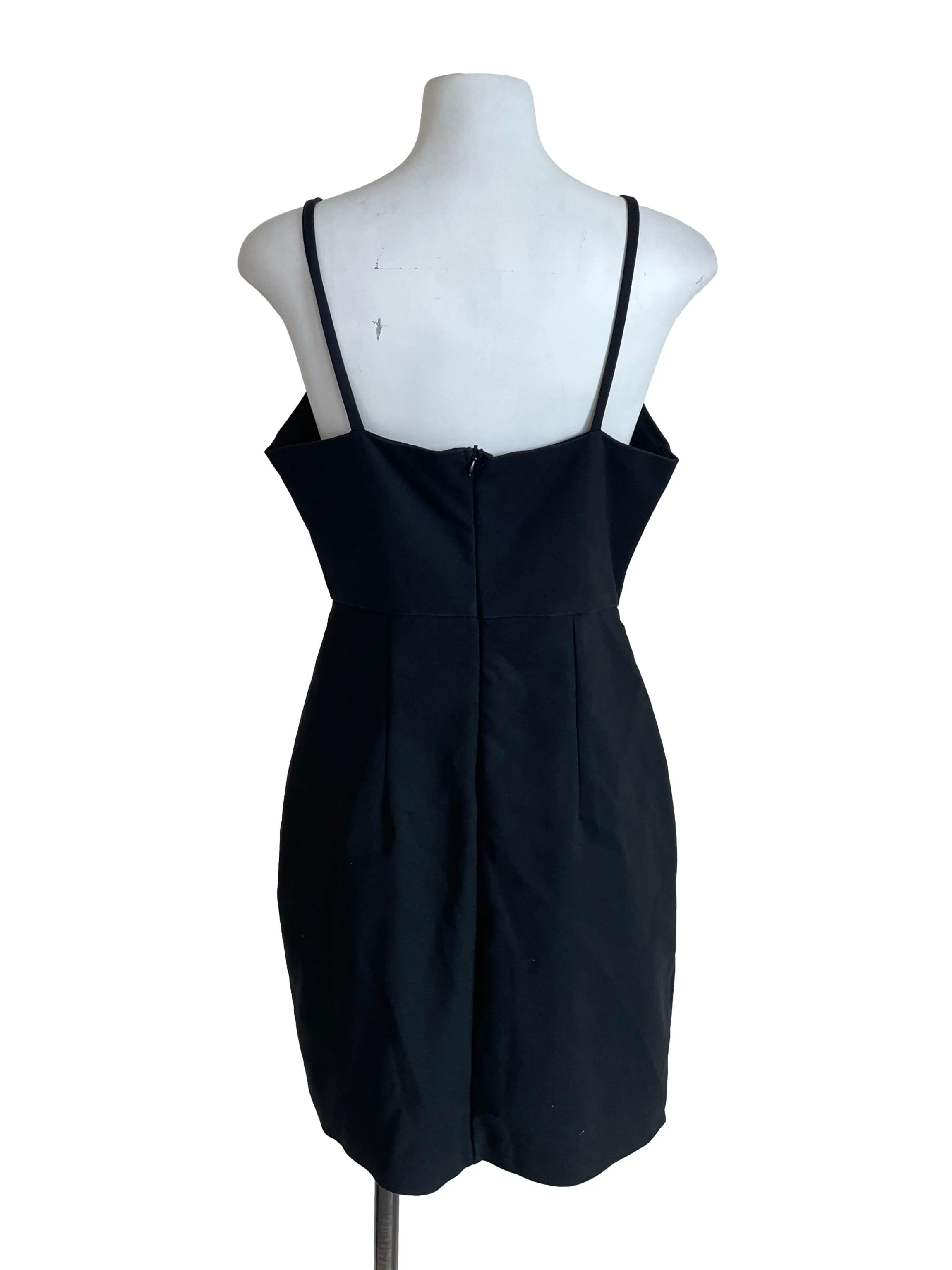 Black Slit Sheath Mini Dress - Image 2