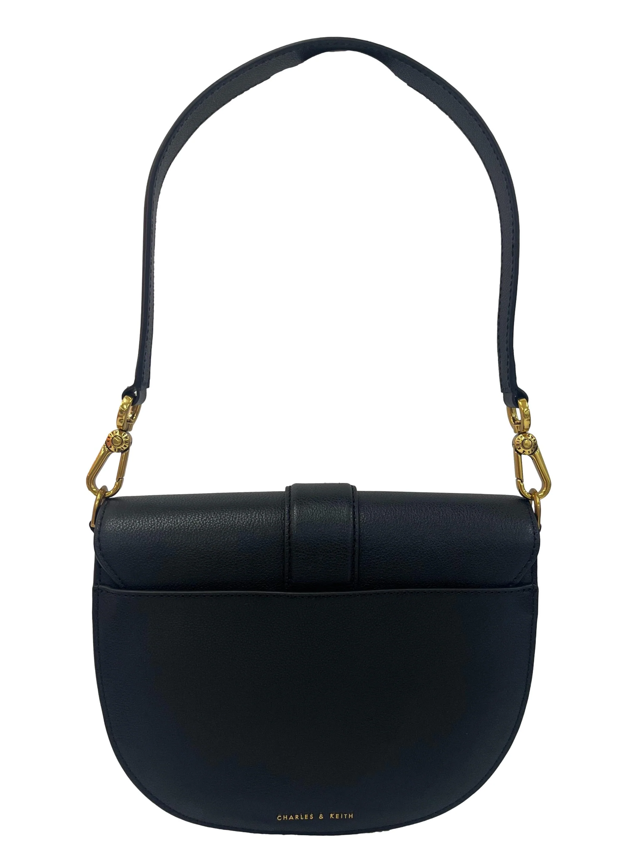 Black Small Shoulder Bag With Changeable Straps - Image 2