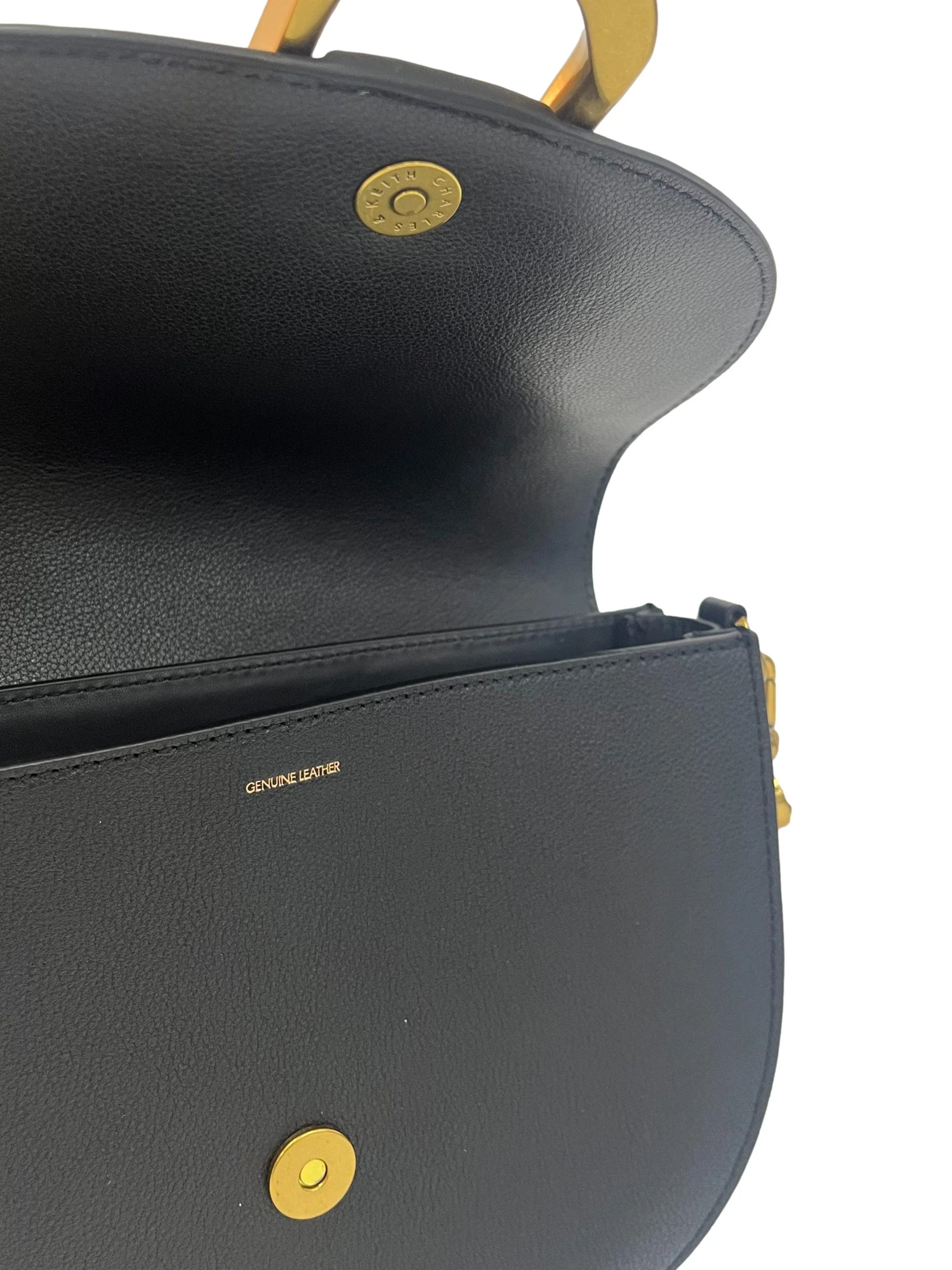 Black Small Shoulder Bag With Changeable Straps - Image 7