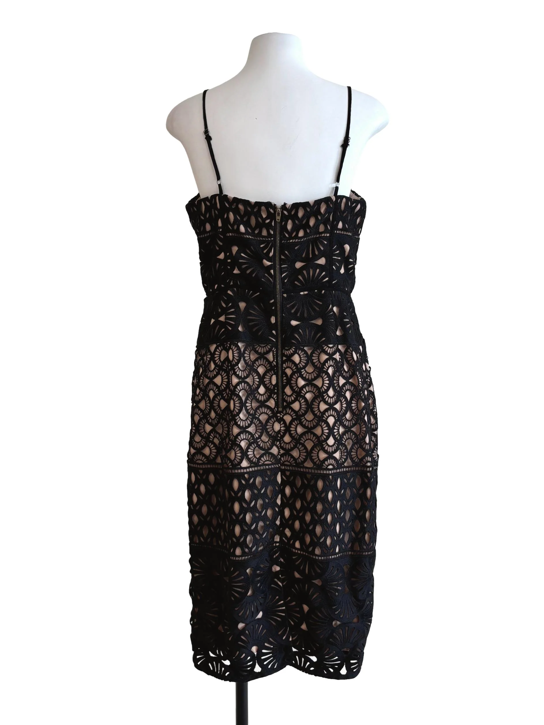 Black Spaghetti Strap Pencil Dress - Image 2