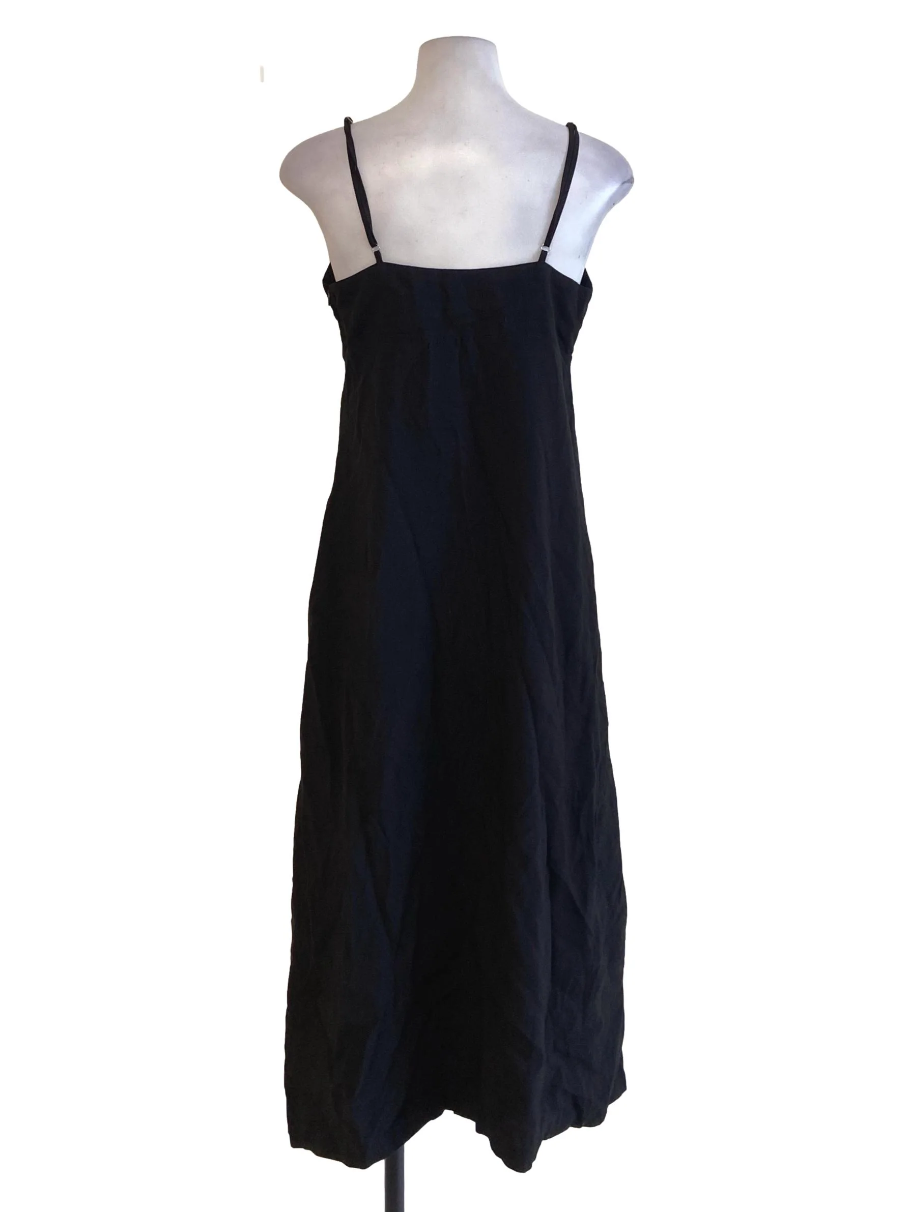 Black Spaghetti Strap Slip Dress TEM - Image 2