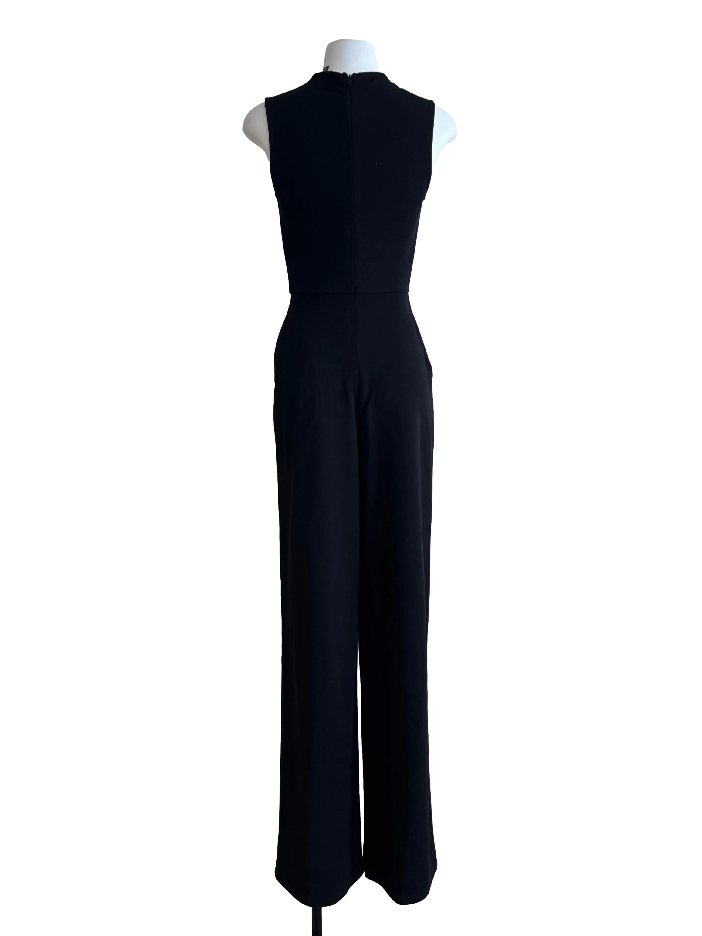 Black Square Neck Jumpsuit - Image 2
