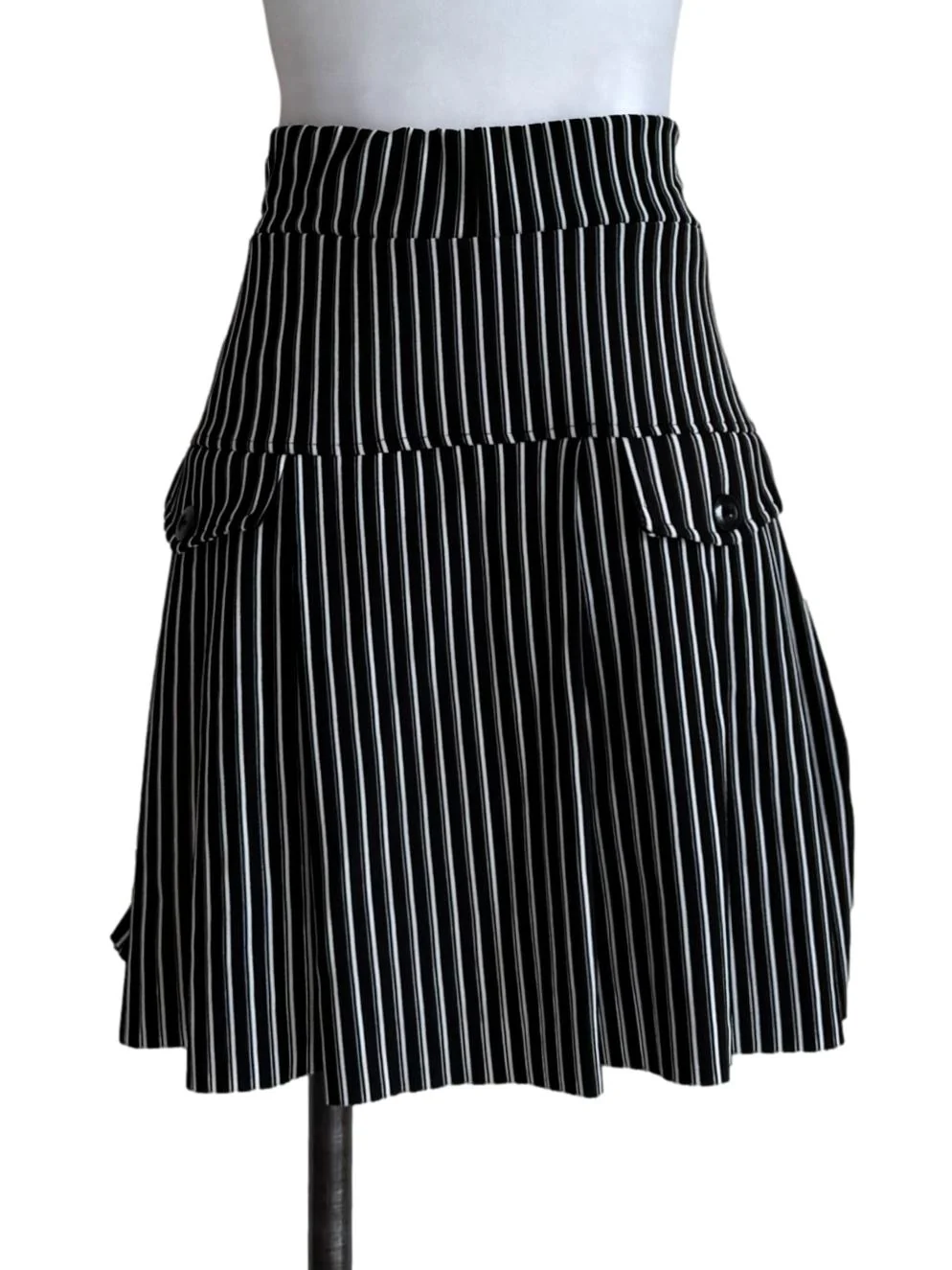 Black Stripes Mini Skirt