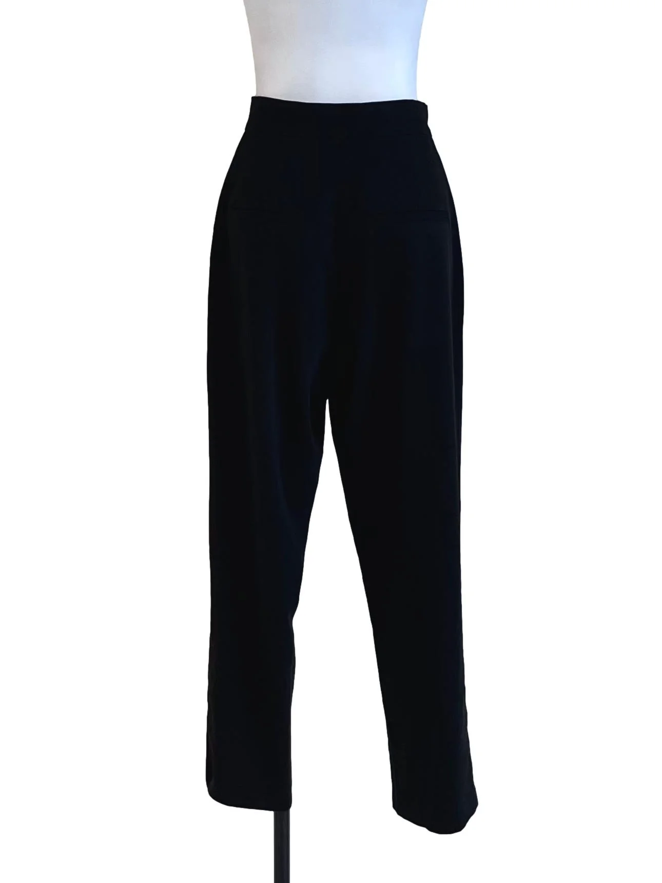 Black Tapered Pleat Pants OSN - Image 2