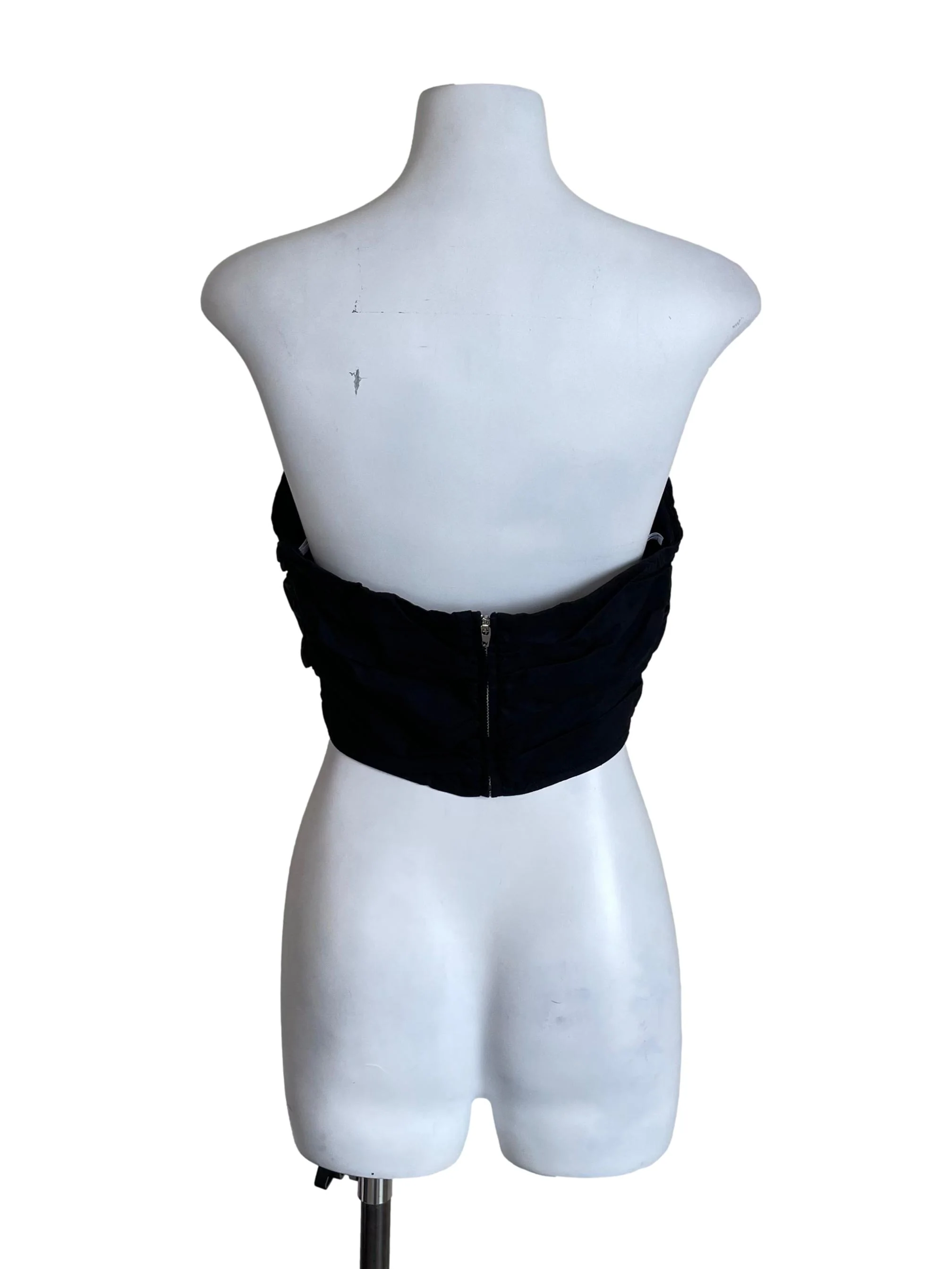 Black Tie Bow Strapless Tube Top - Image 2