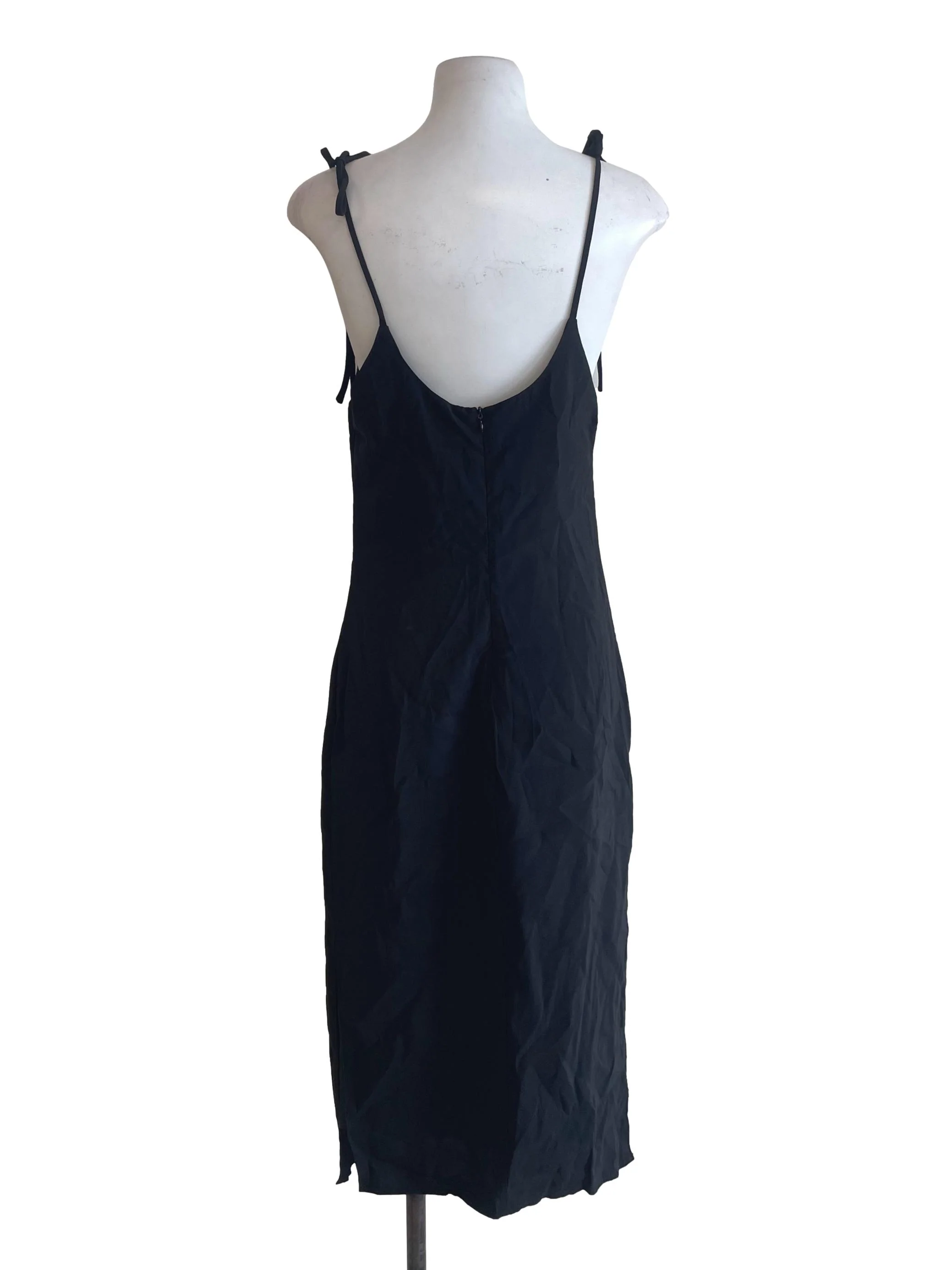 Black Tie Strap Dress YHF - Image 2
