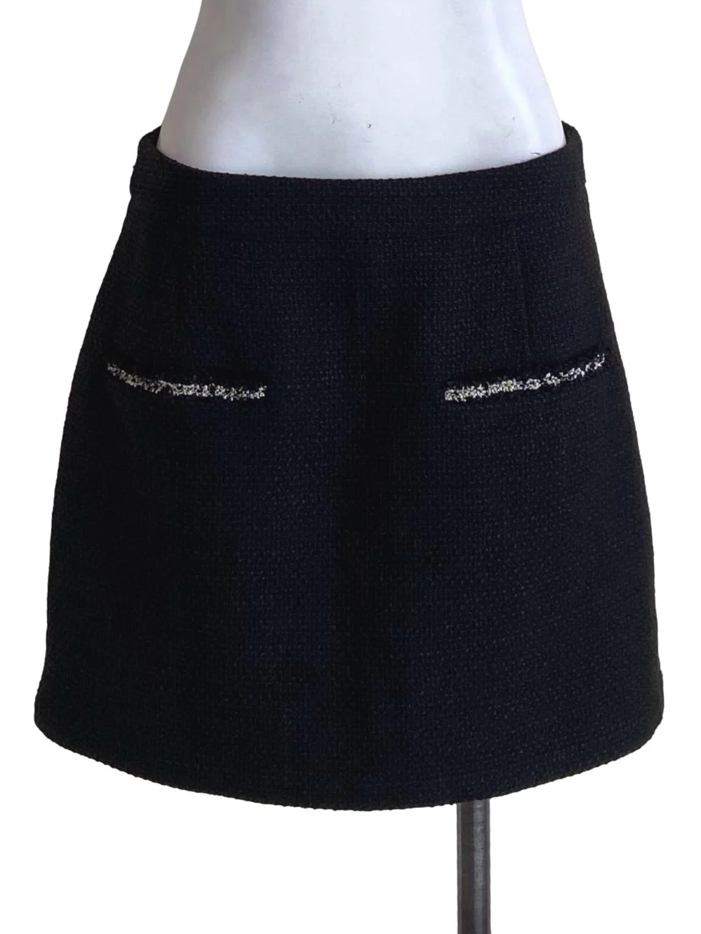 Black Tweed Skorts