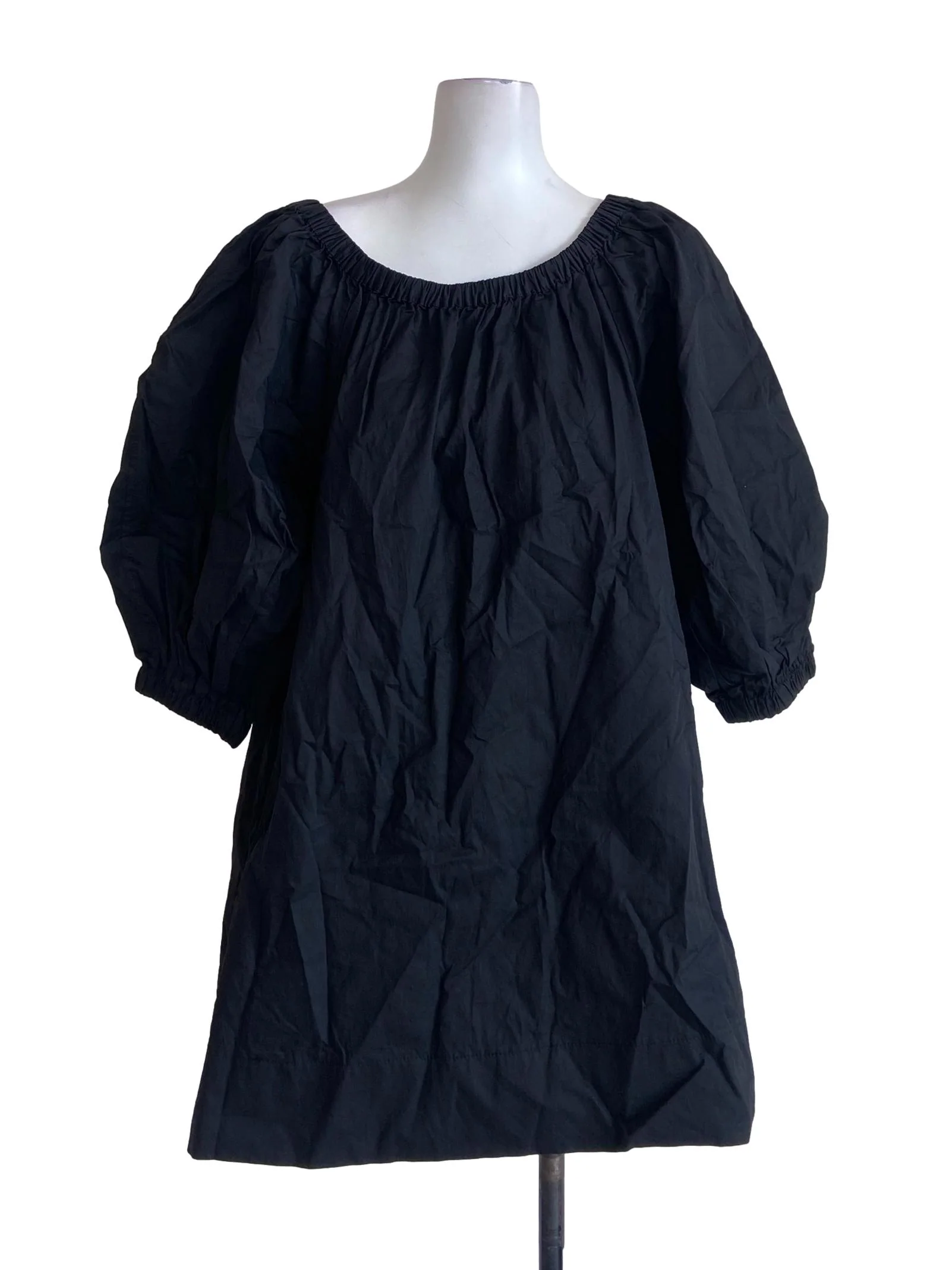 Black Twill Mini Dress