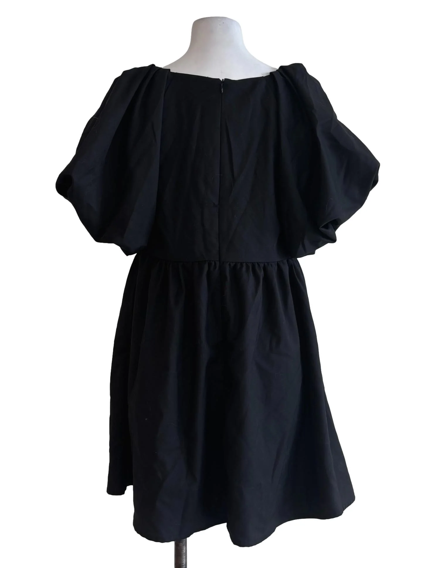 Black V-Neck Dress - Image 2