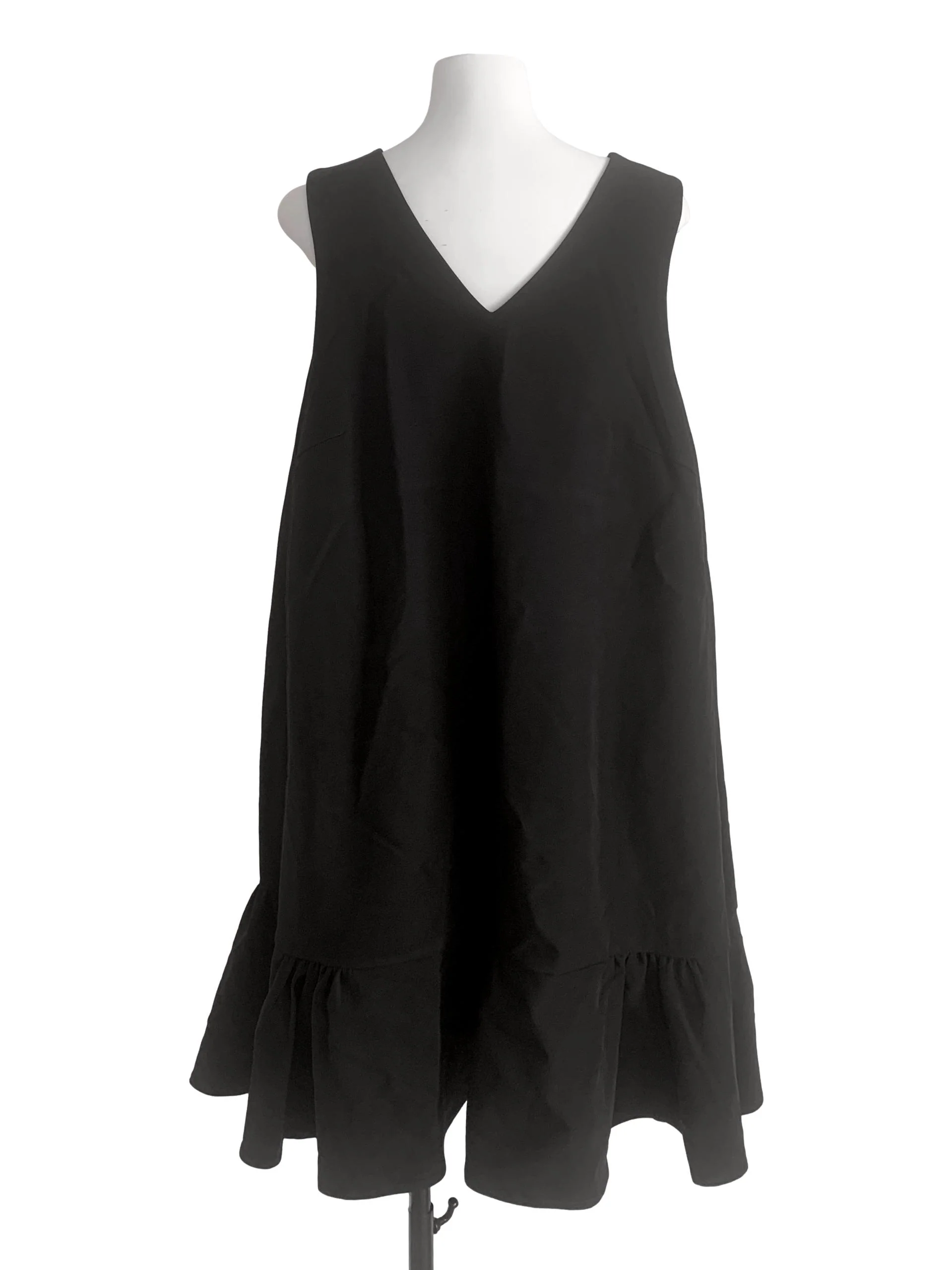 Black V Neck Dress LB - Image 2