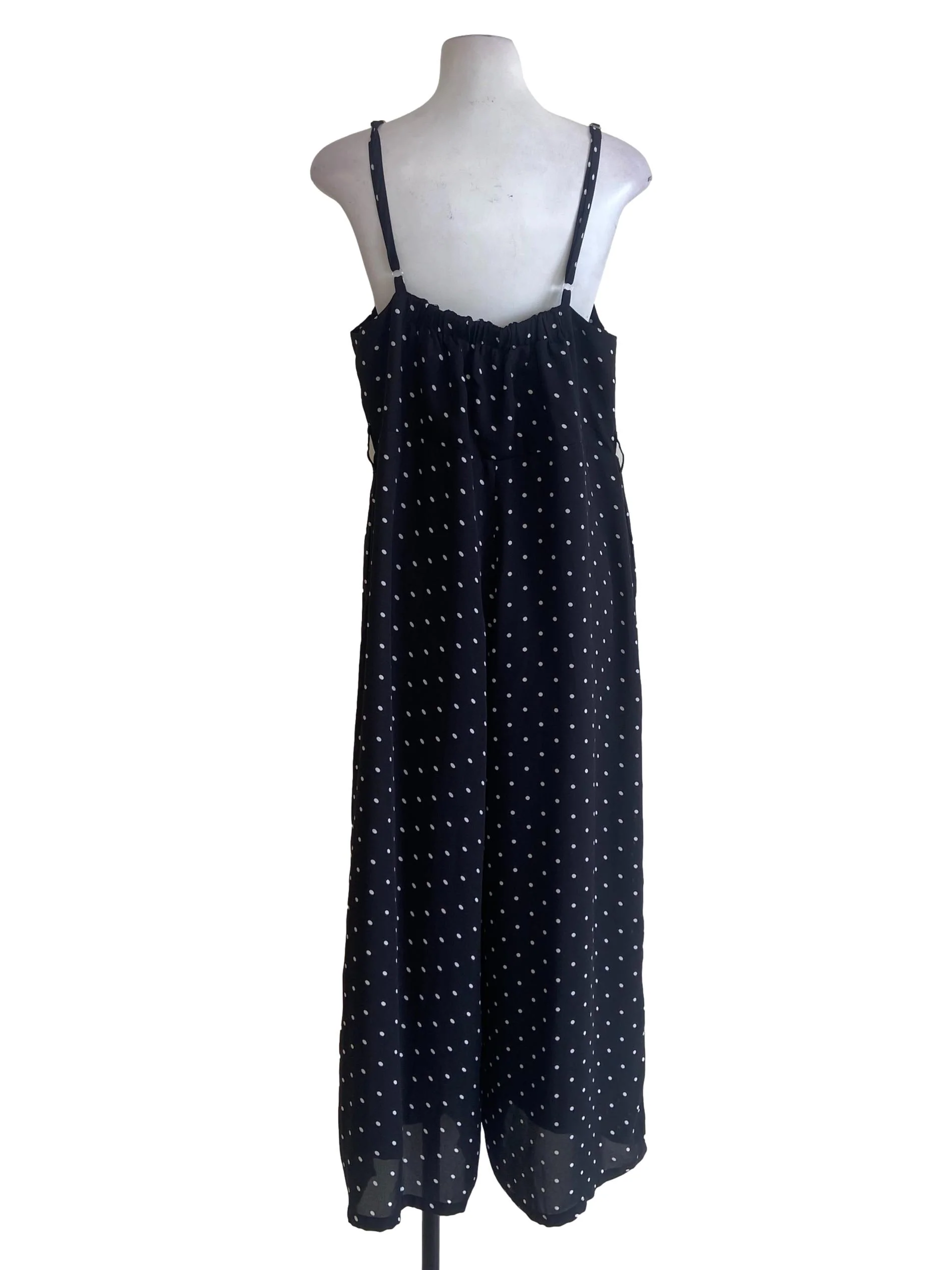 Black & White Dot Sleeveless Jumpsuits - Image 2