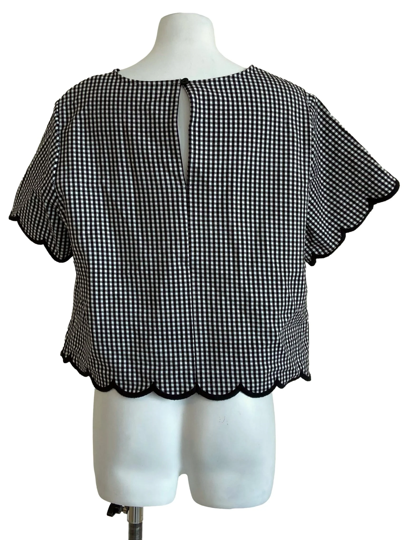 Black & White Plaids Blouse - Image 2