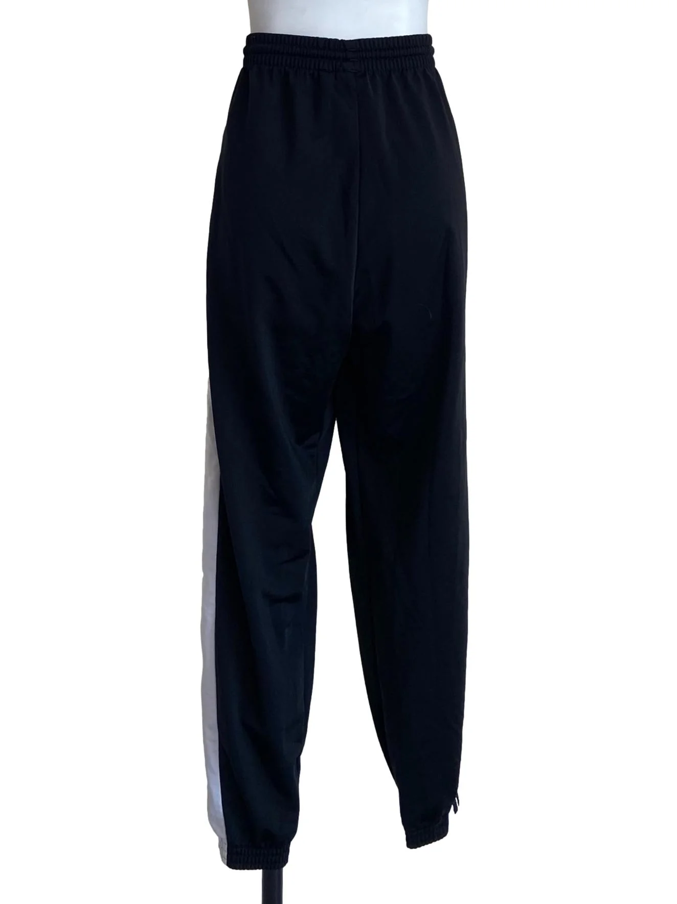 Black & White Stripe Jogger Pants - Image 2