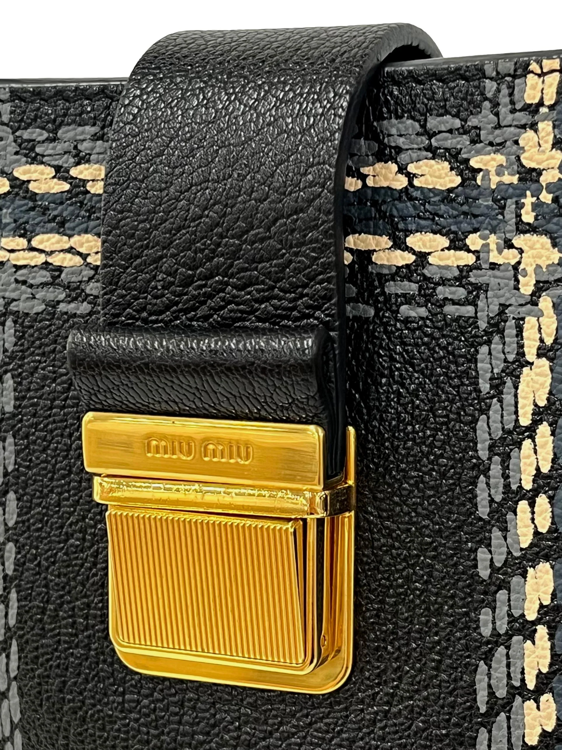 Black With Tweed Print Tote Bag CSN - Image 3