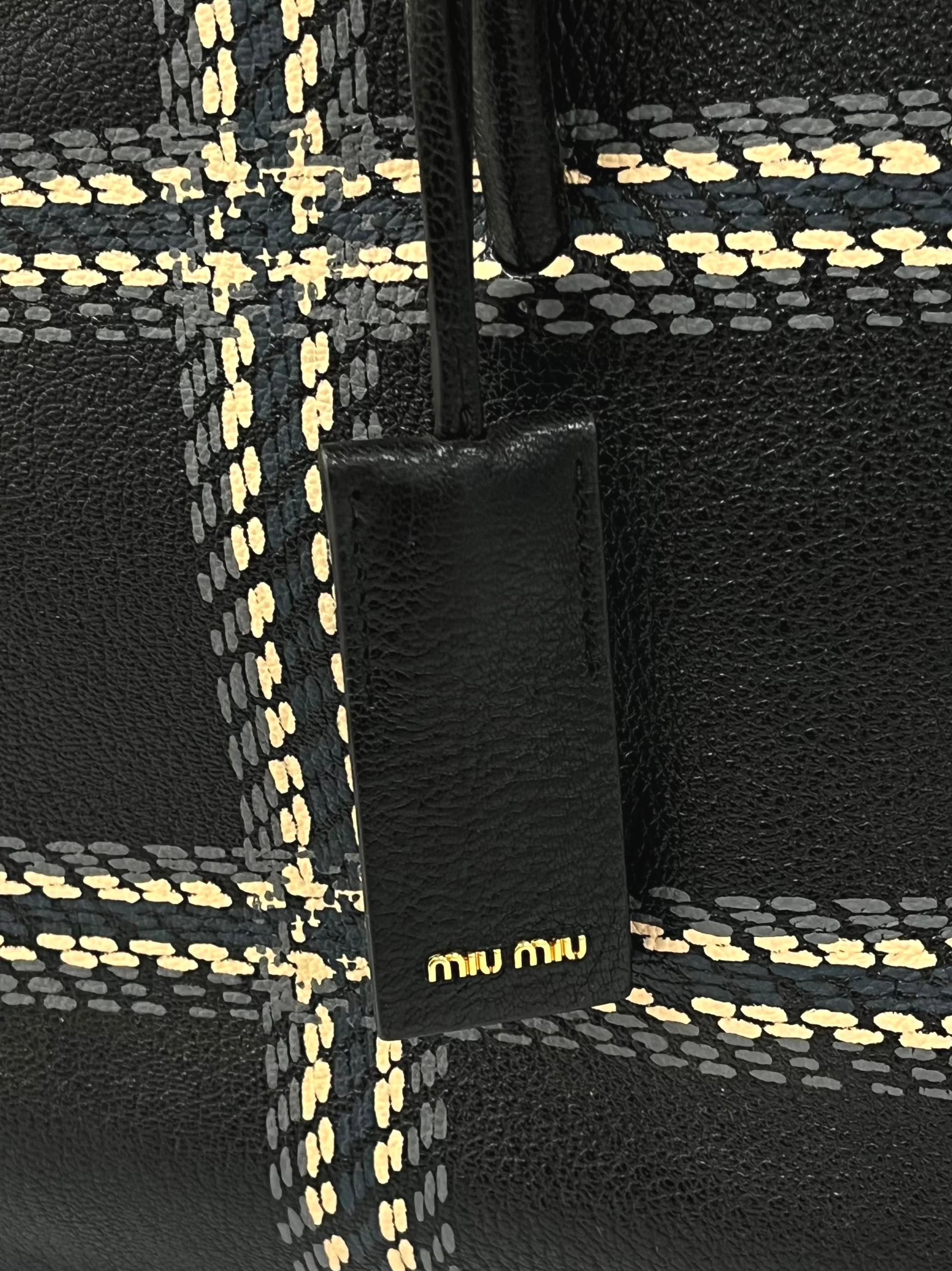 Black With Tweed Print Tote Bag CSN - Image 4