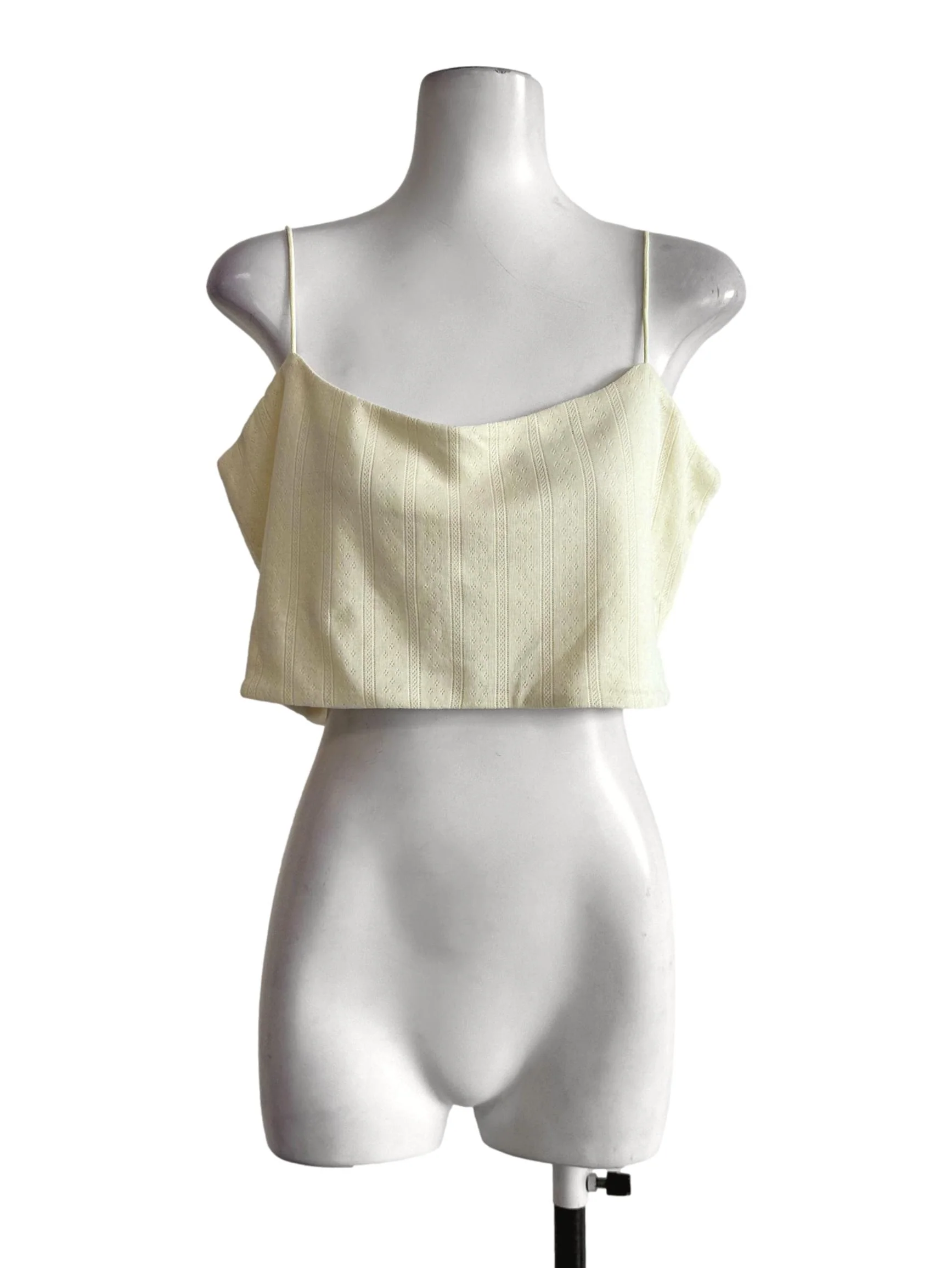 Blonde Yellow Embroidered Pattern Sleeveless Top