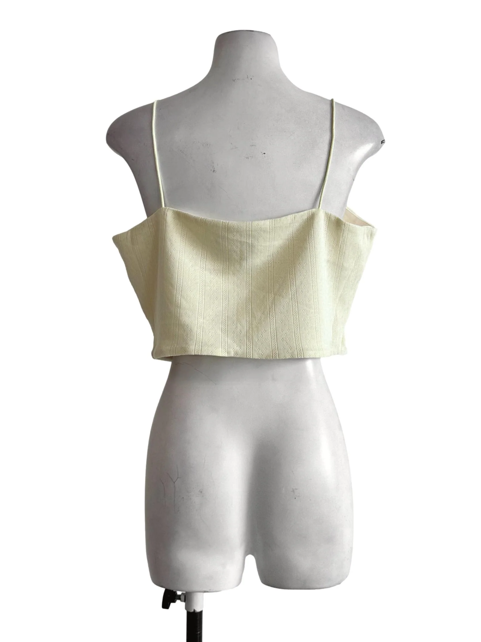 Blonde Yellow Embroidered Pattern Sleeveless Top - Image 2