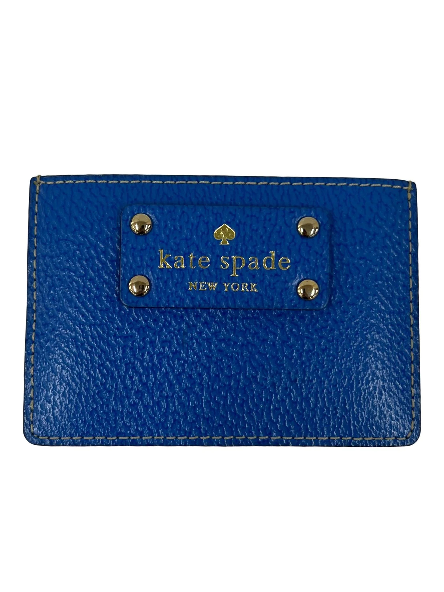 Blue And Nude Wellesley Graham Leather Card Case - Image 2