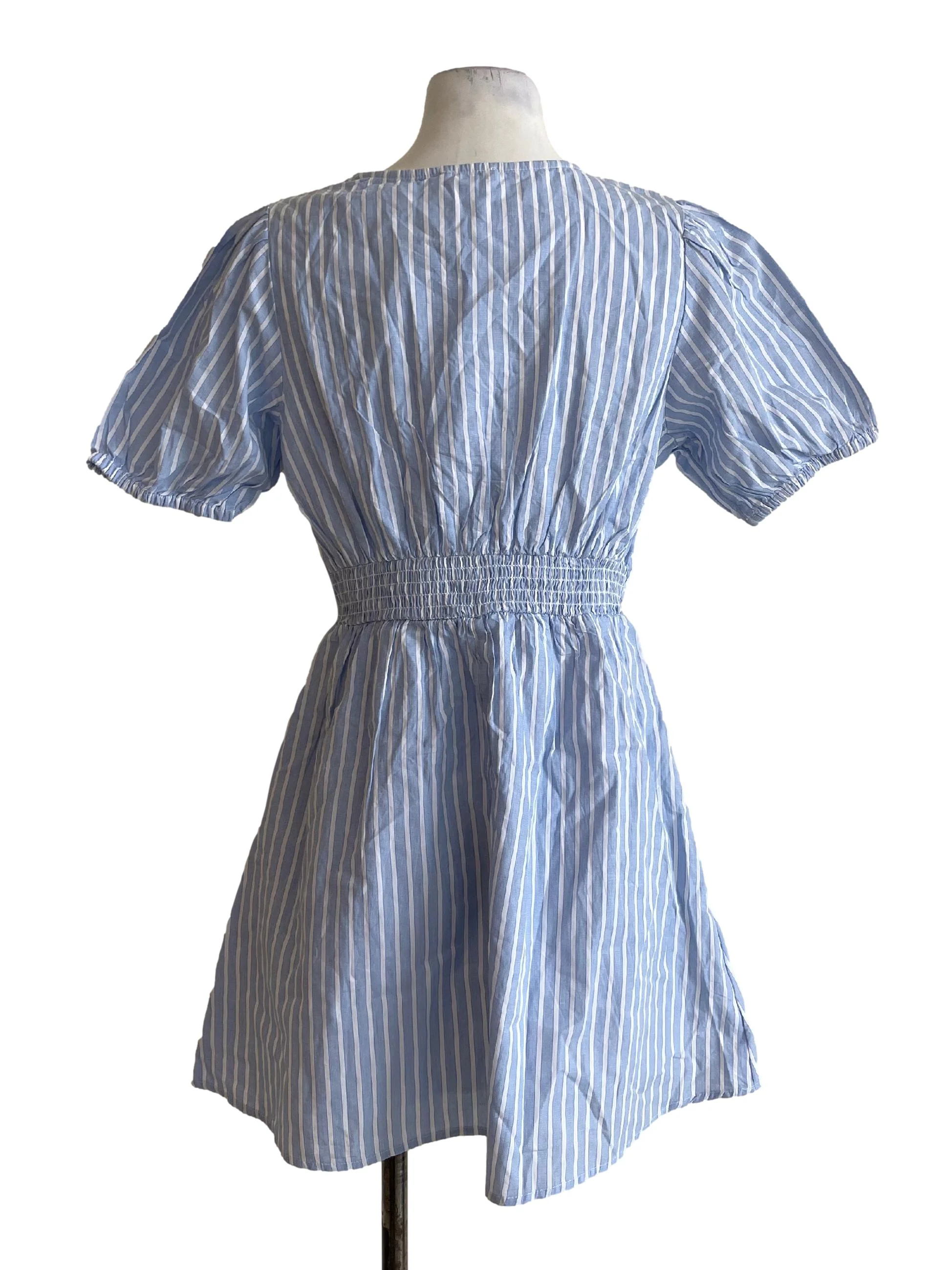 Blue And White Striped Dress - Image 2