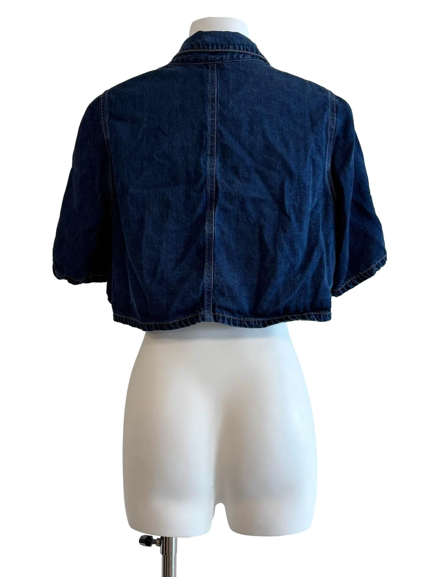 Blue Denim Crop Top - Image 2