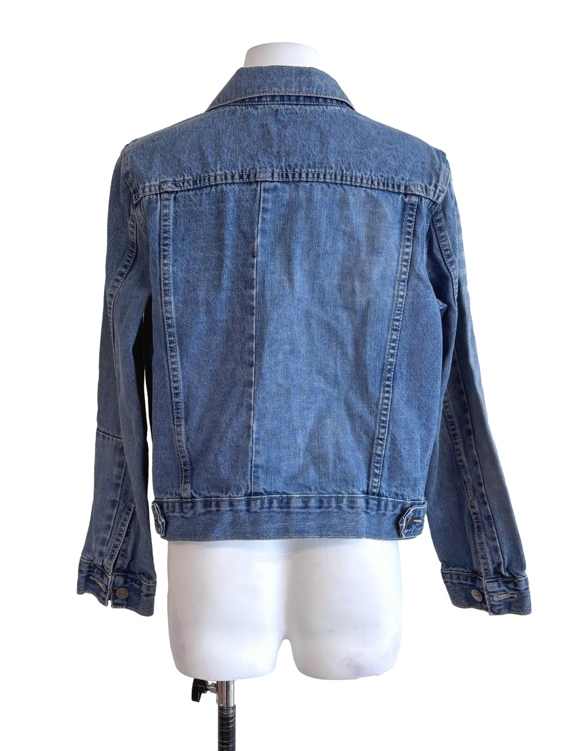 Blue Denim Pocket Detail Jacket - Image 2