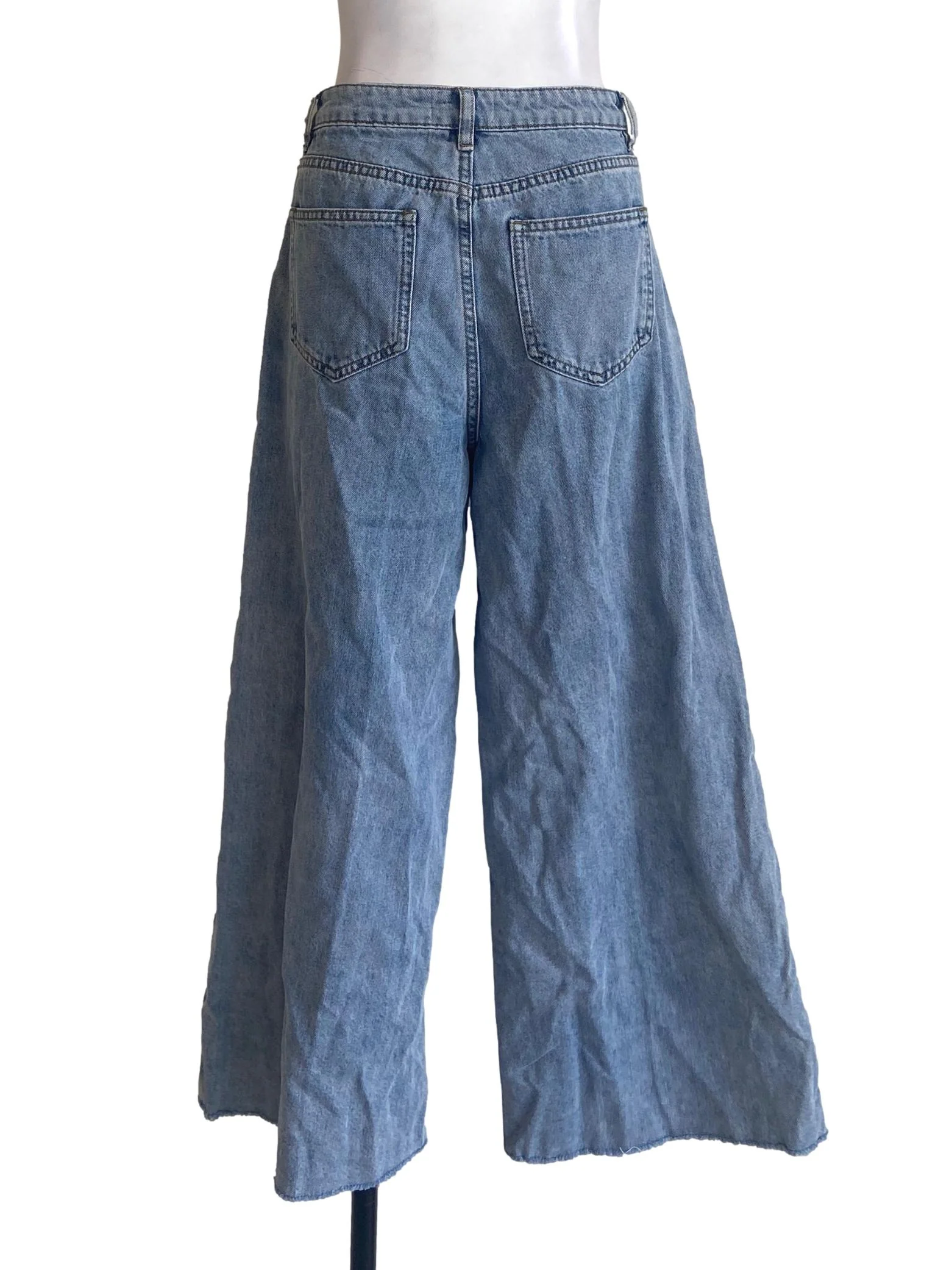 Blue Herringbone Straight Jeans - Image 2