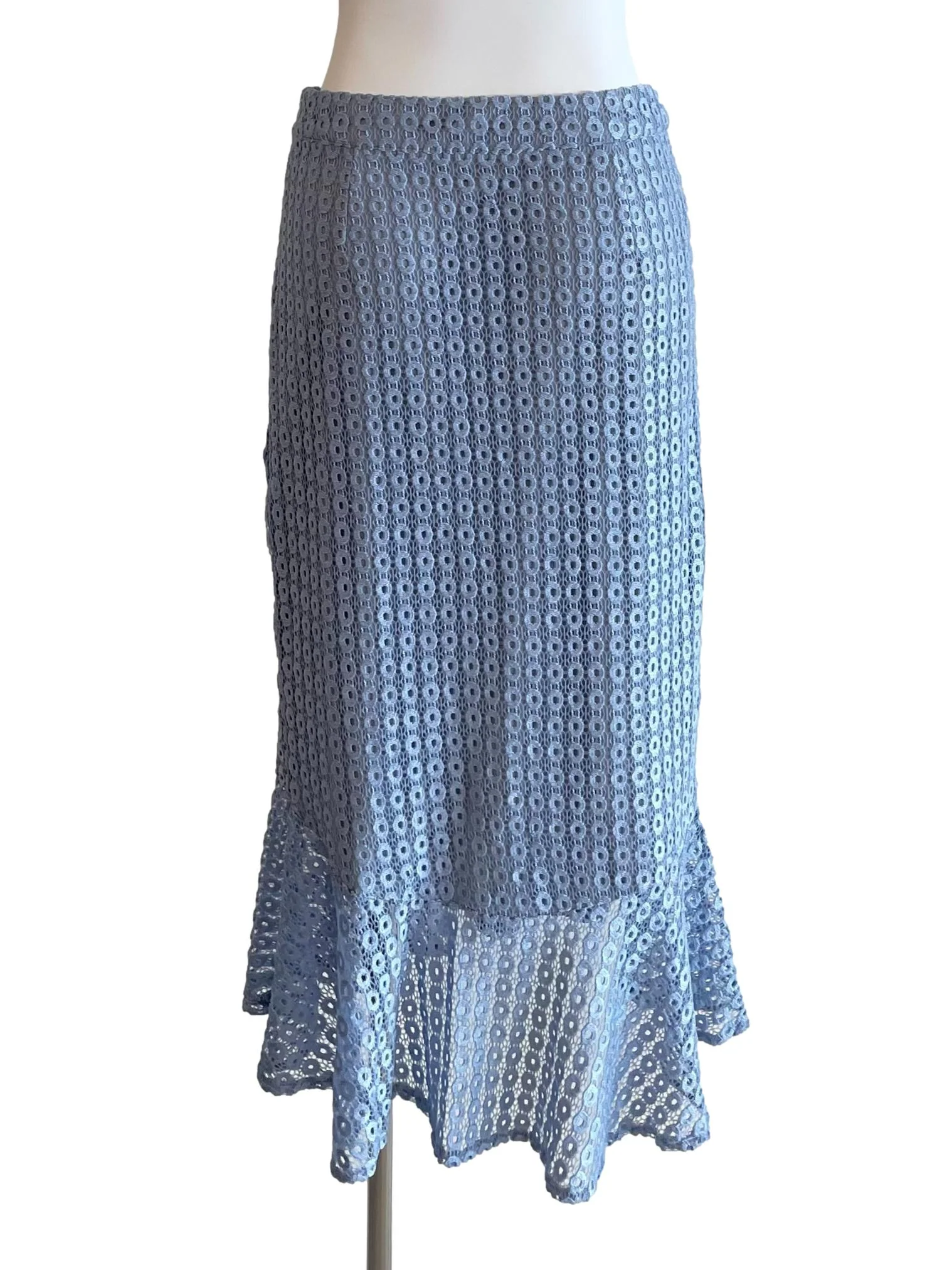 Blue Lace Bias Skirt - Image 2