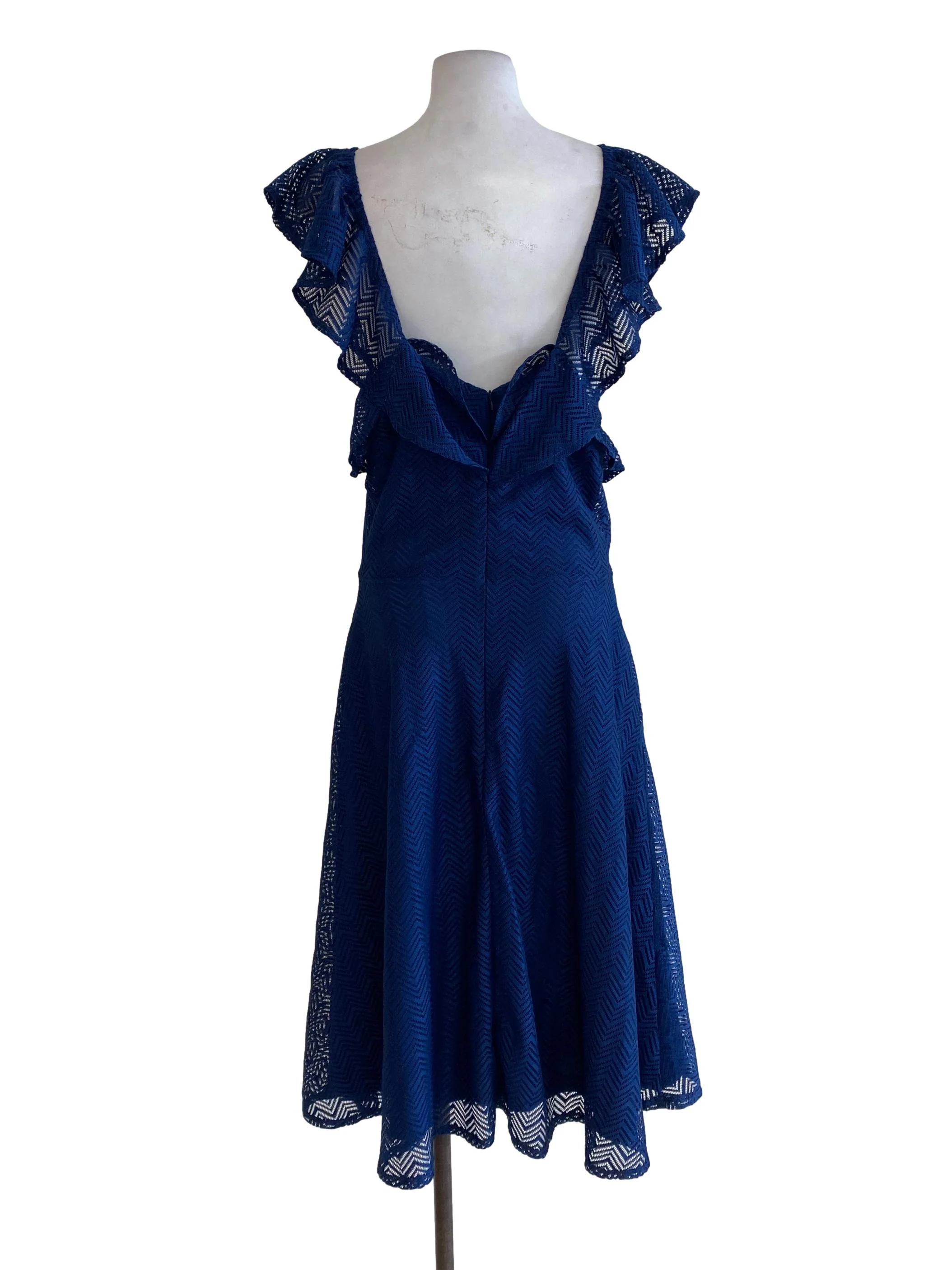 Blue Laced Empire Dress - Image 2