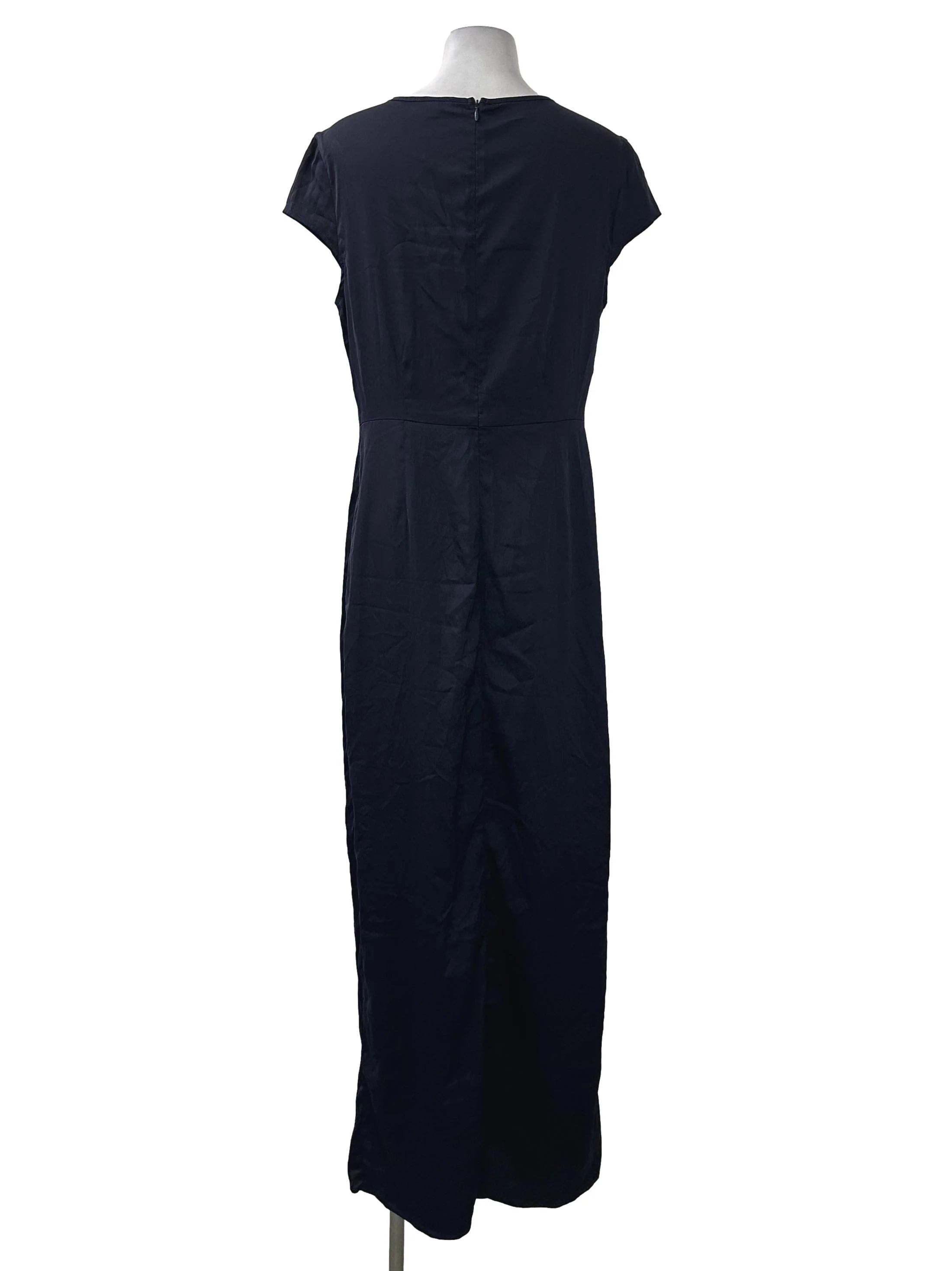 Blue Satin Laced Dress - Image 2