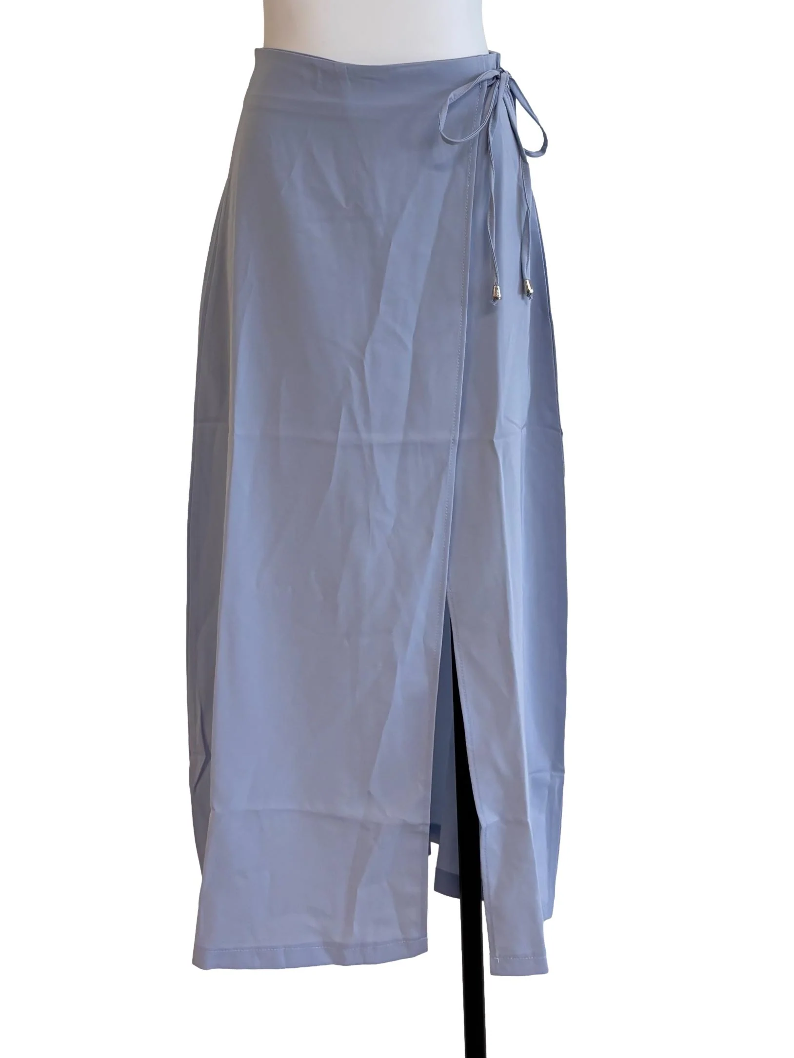 Blue Side Tie Skirt