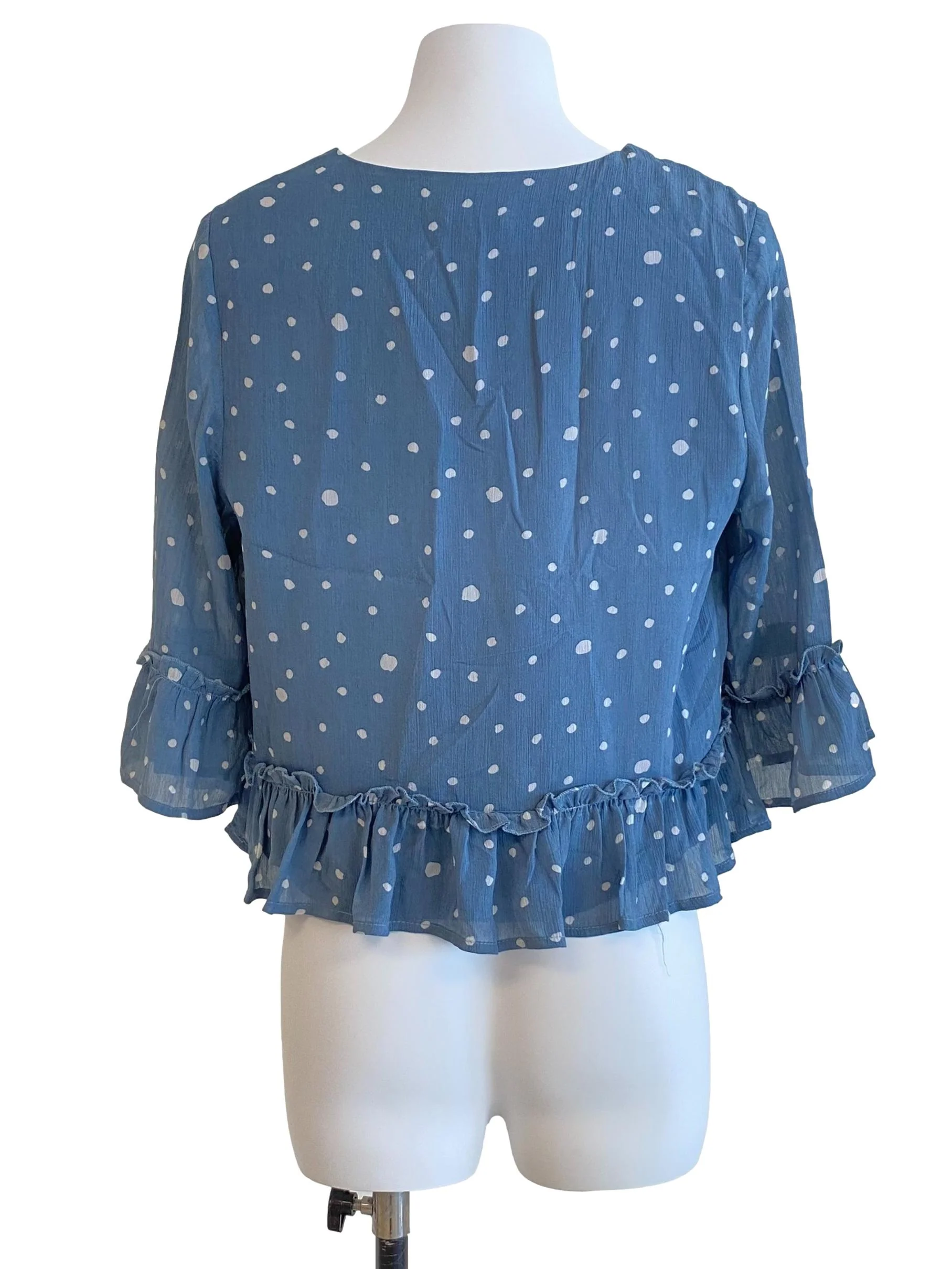 Blue Stone V-Neck Top - Image 2