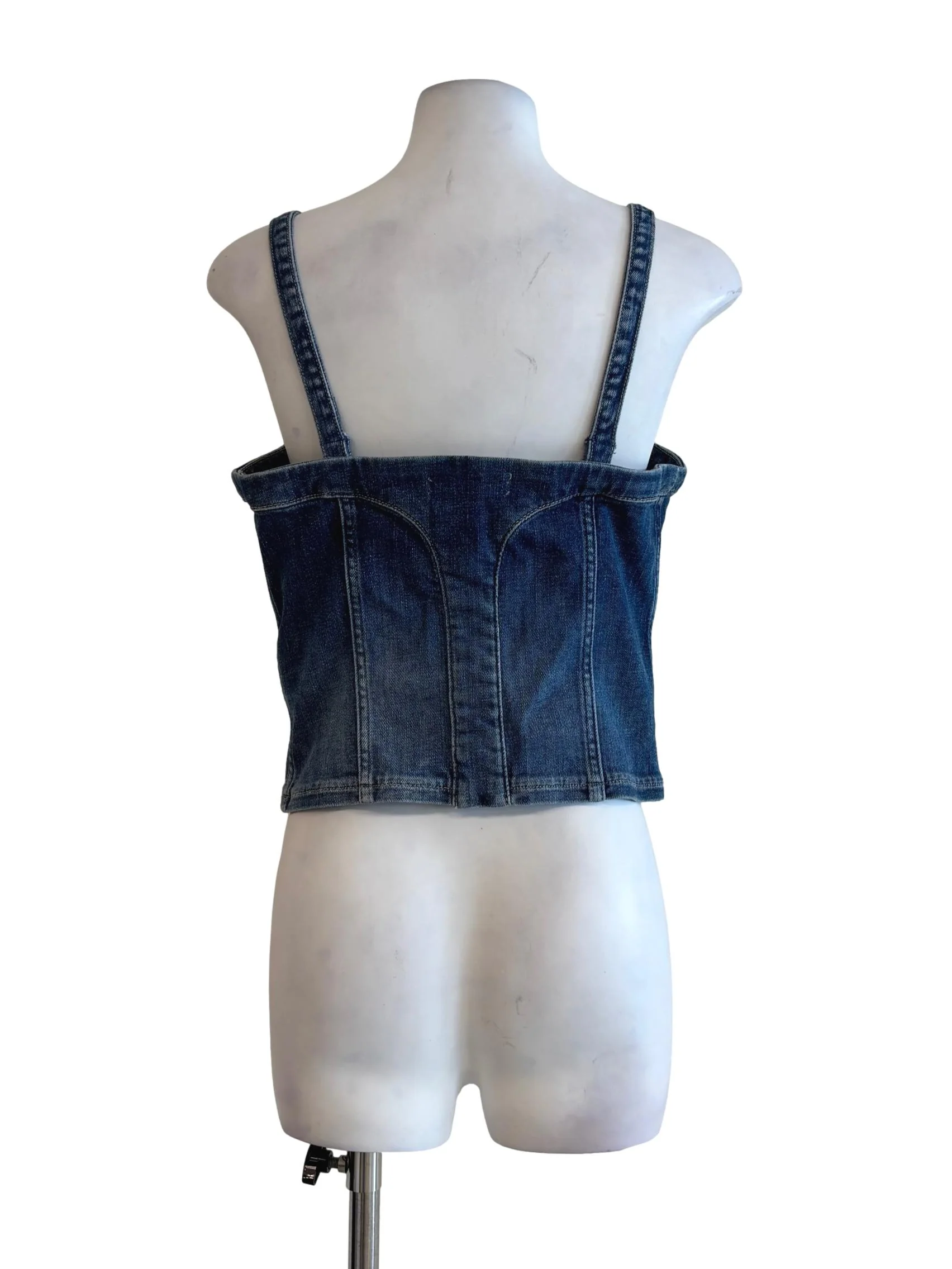 Blue Sweetheart Denim Top - Image 2