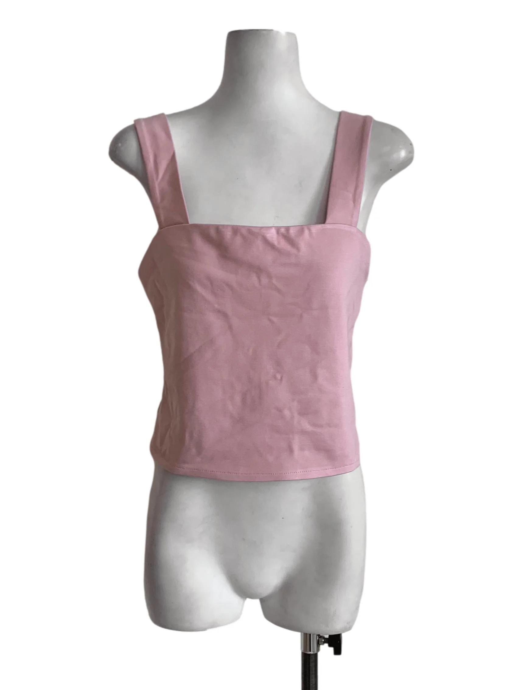 Blush Pink Square Neckline Top LB