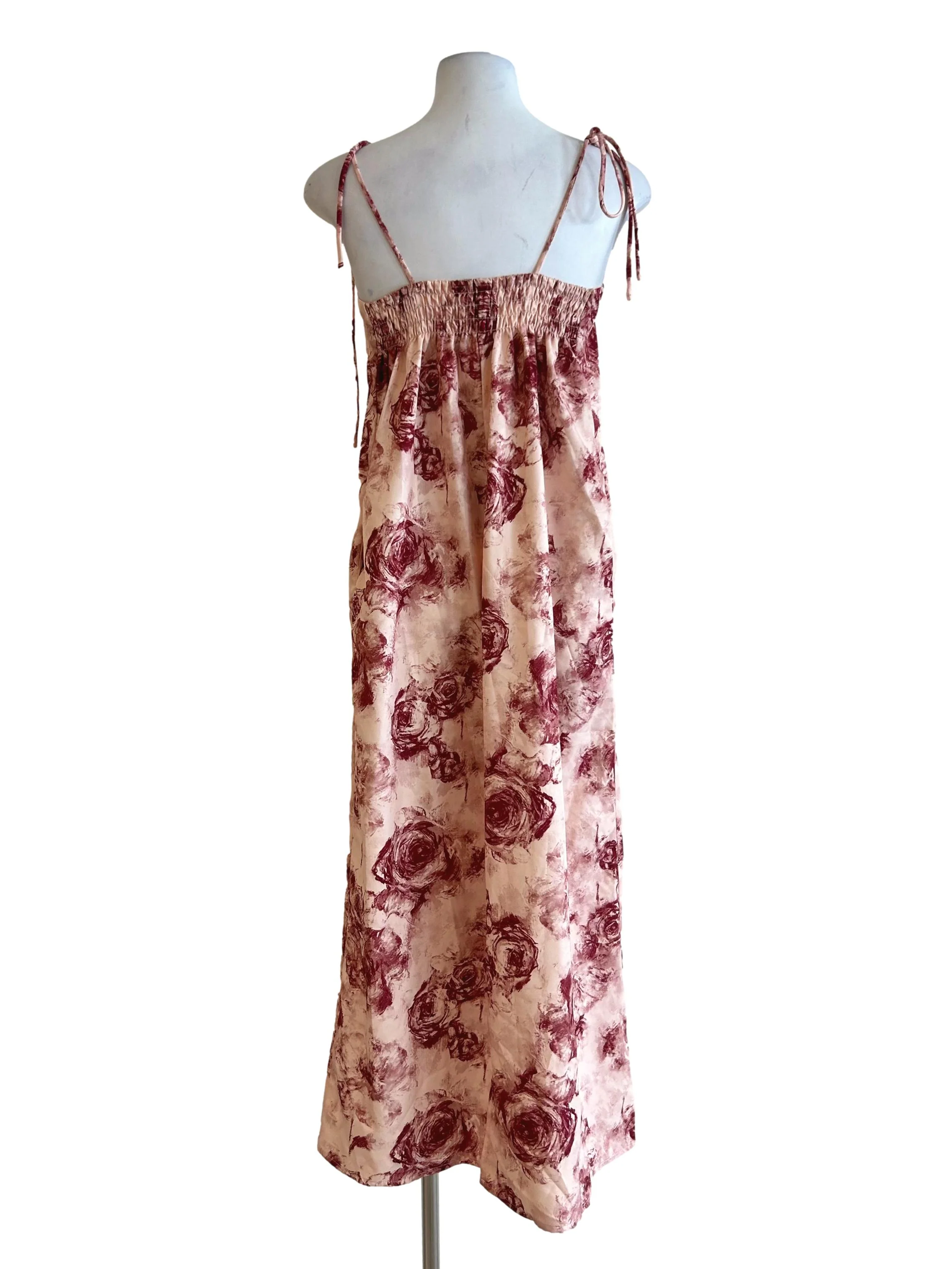 Blush Red Floral Dress - Image 2