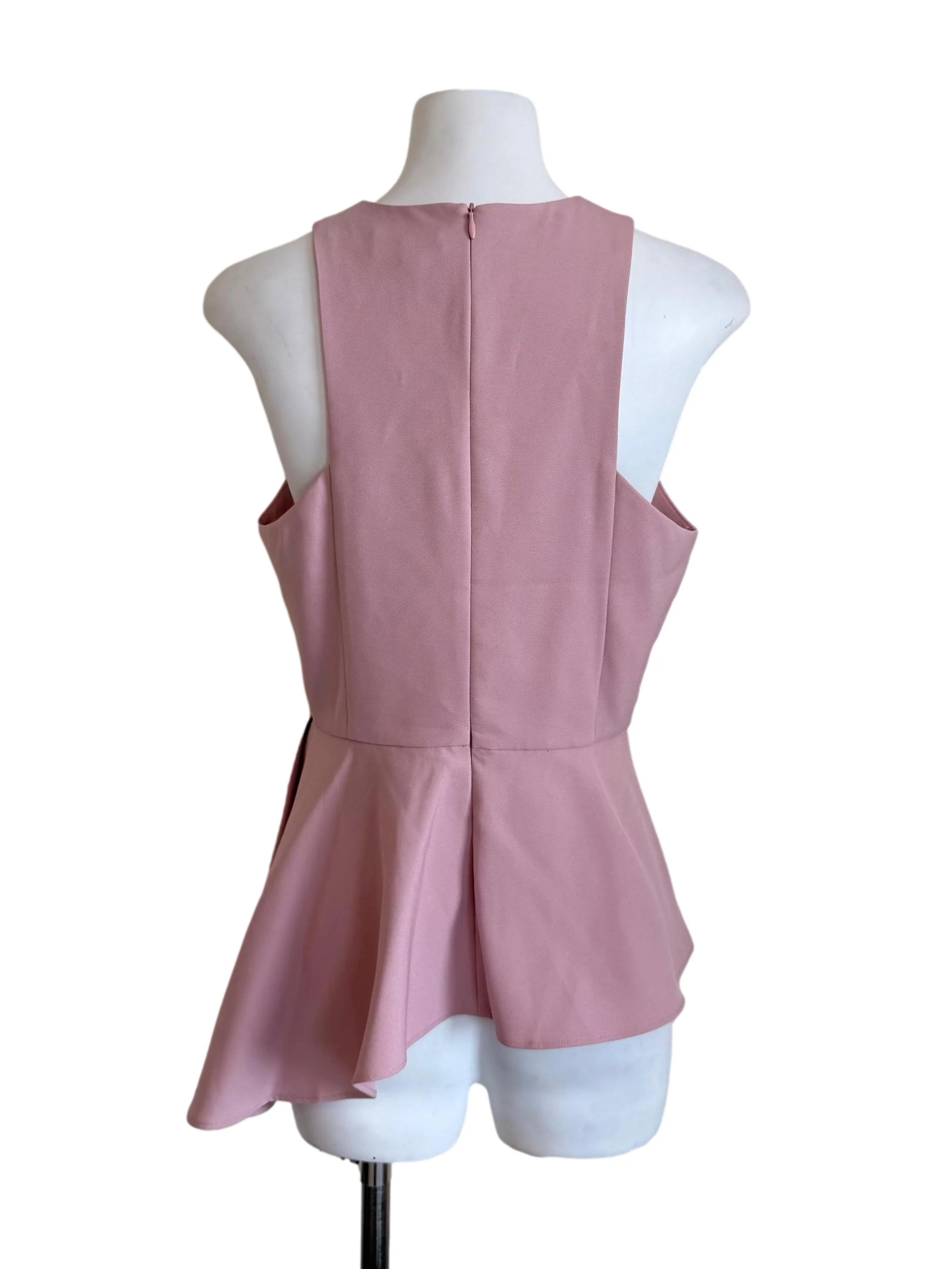 Blush Sleeveless Peplum Top - Image 2