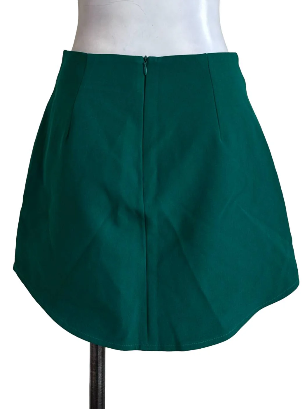 Bottle Green Mini Skirt - Image 2