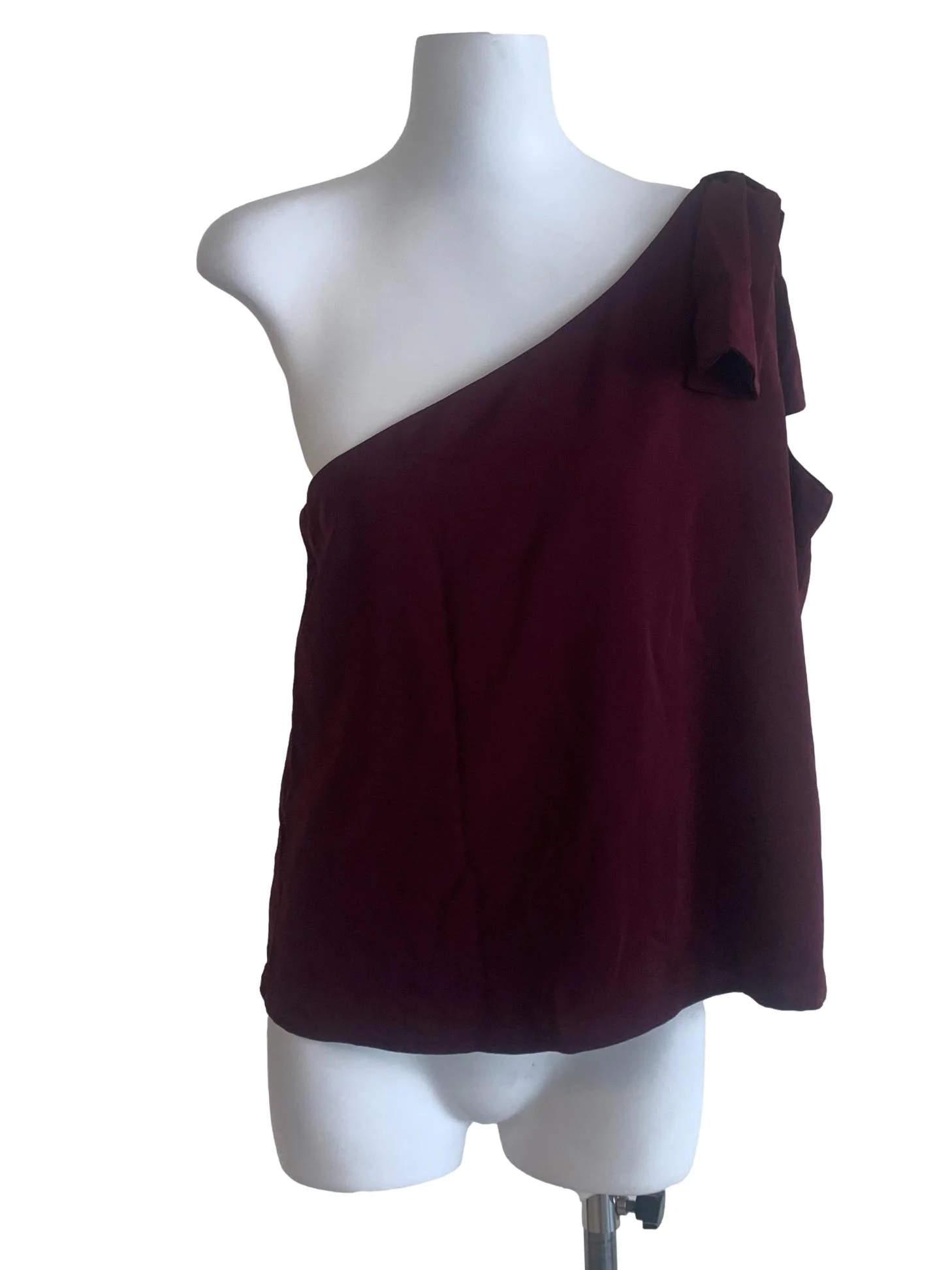 Boysenberry Purple Asymmetric Neck Top
