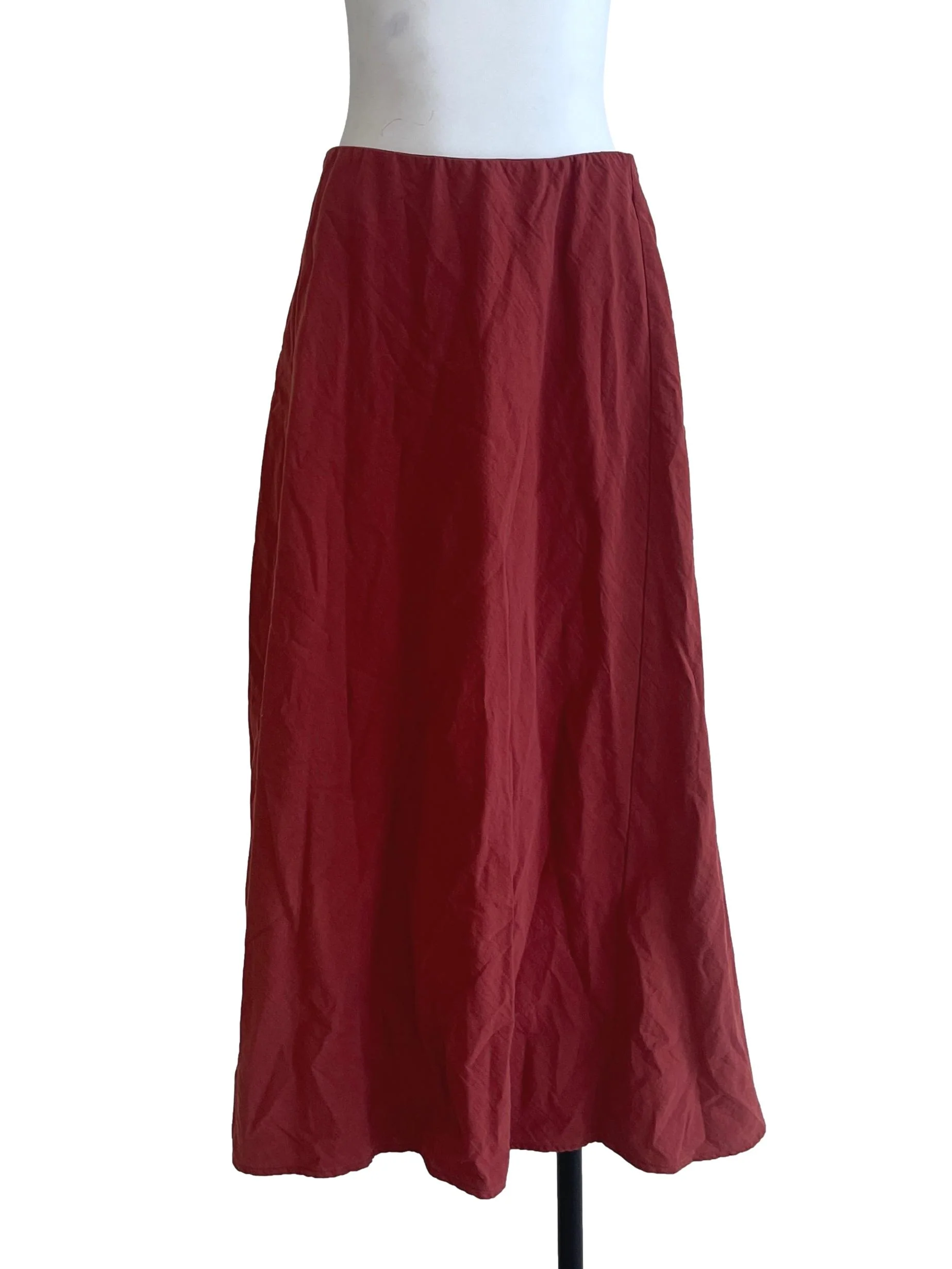 Brick Orange A Line Skirt