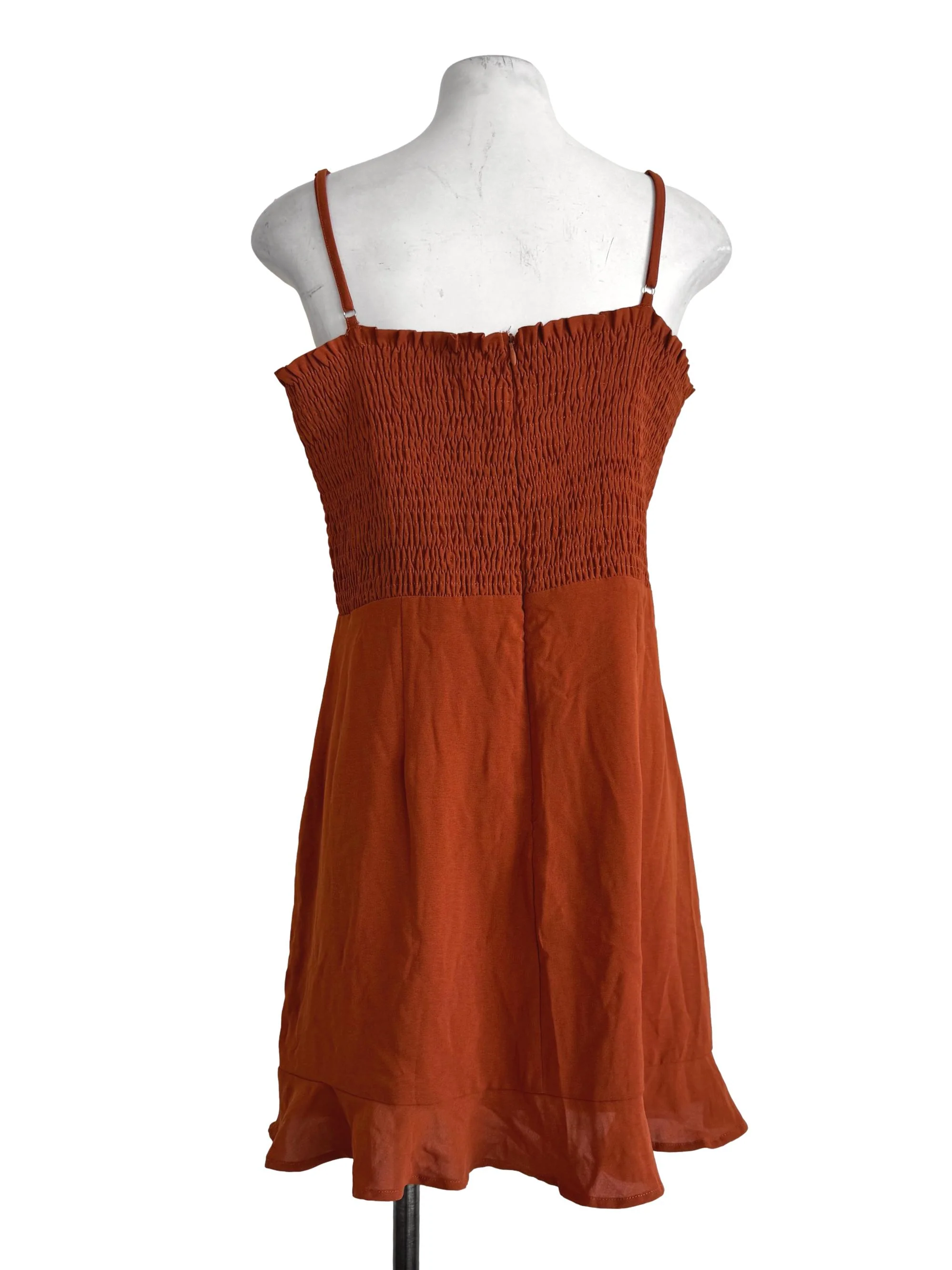 Brick Orange Straight Cut Dress - Image 2