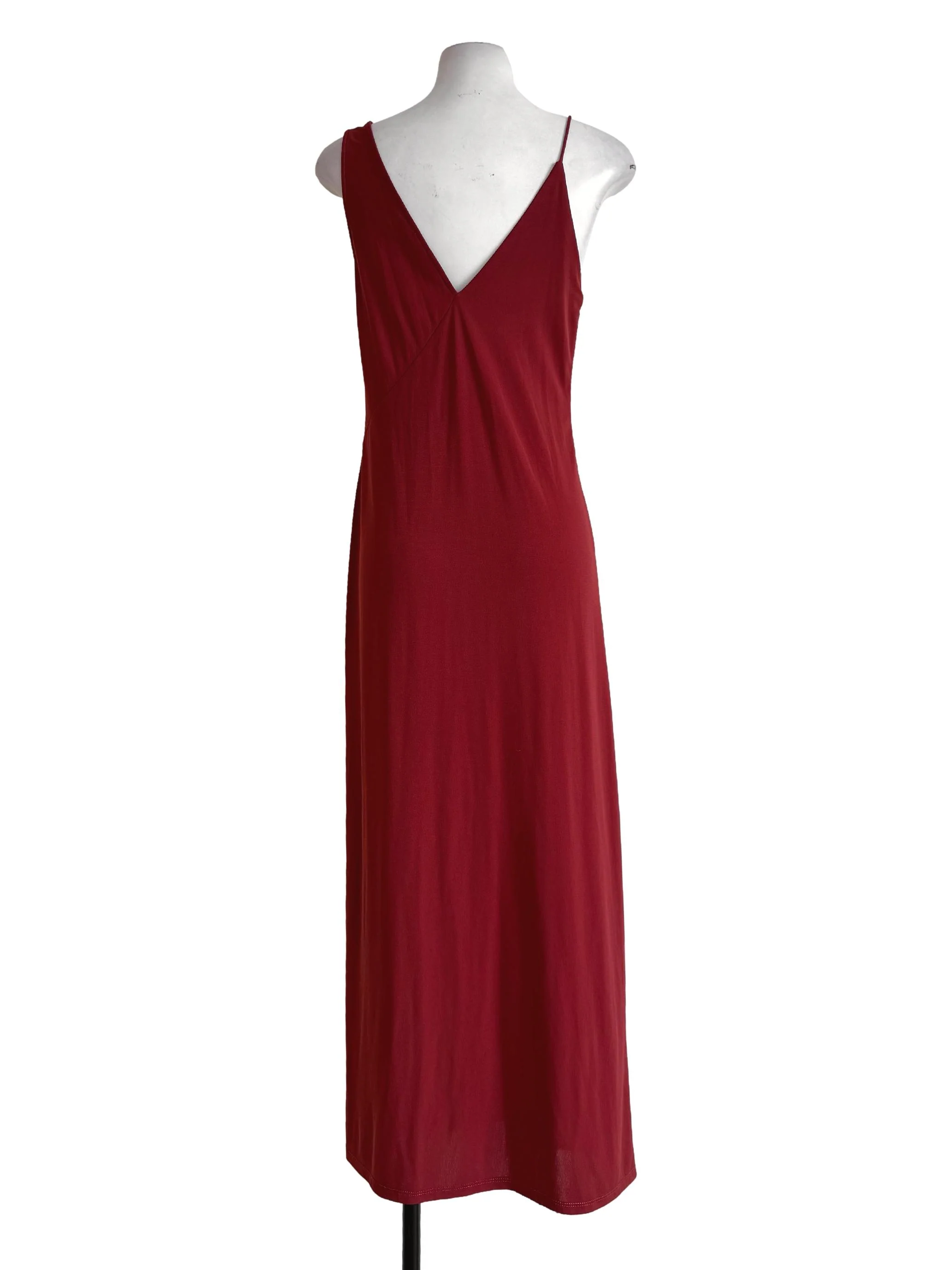 Brick Orange V Neck Dress - Image 2