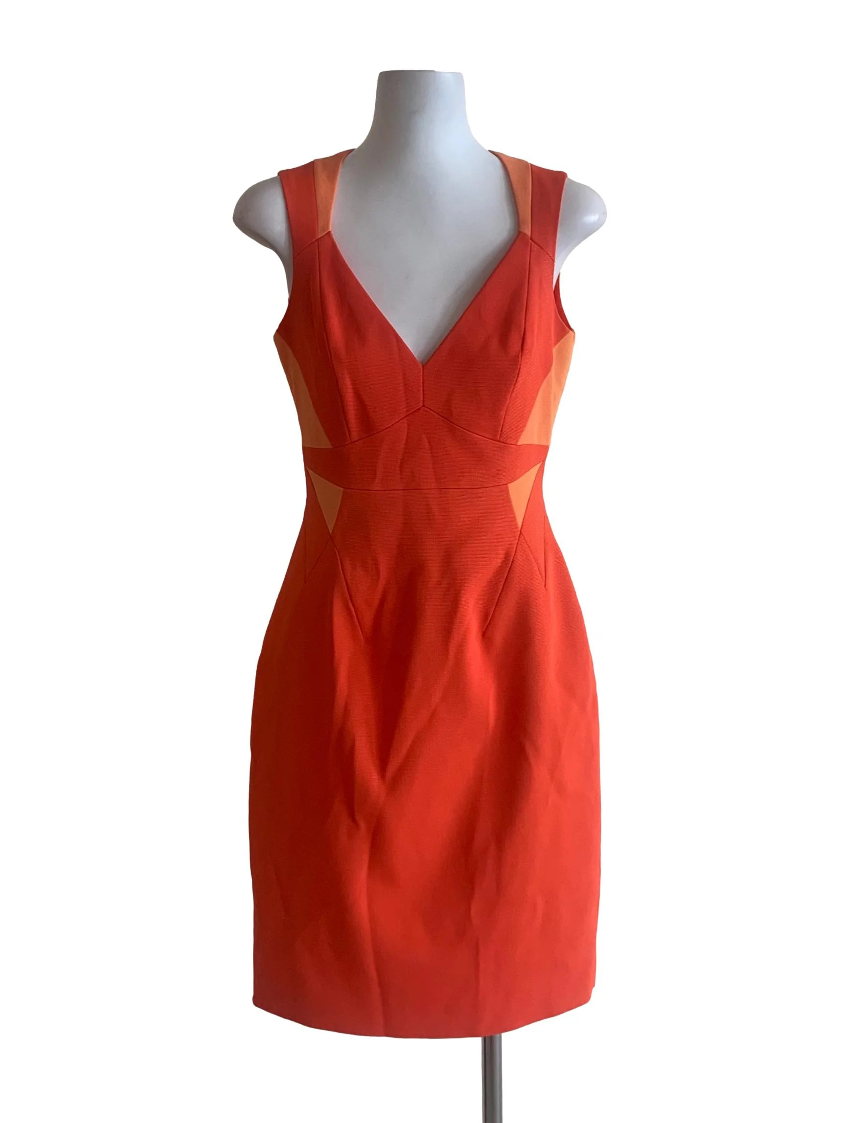 Bright Orange Sheath Dress